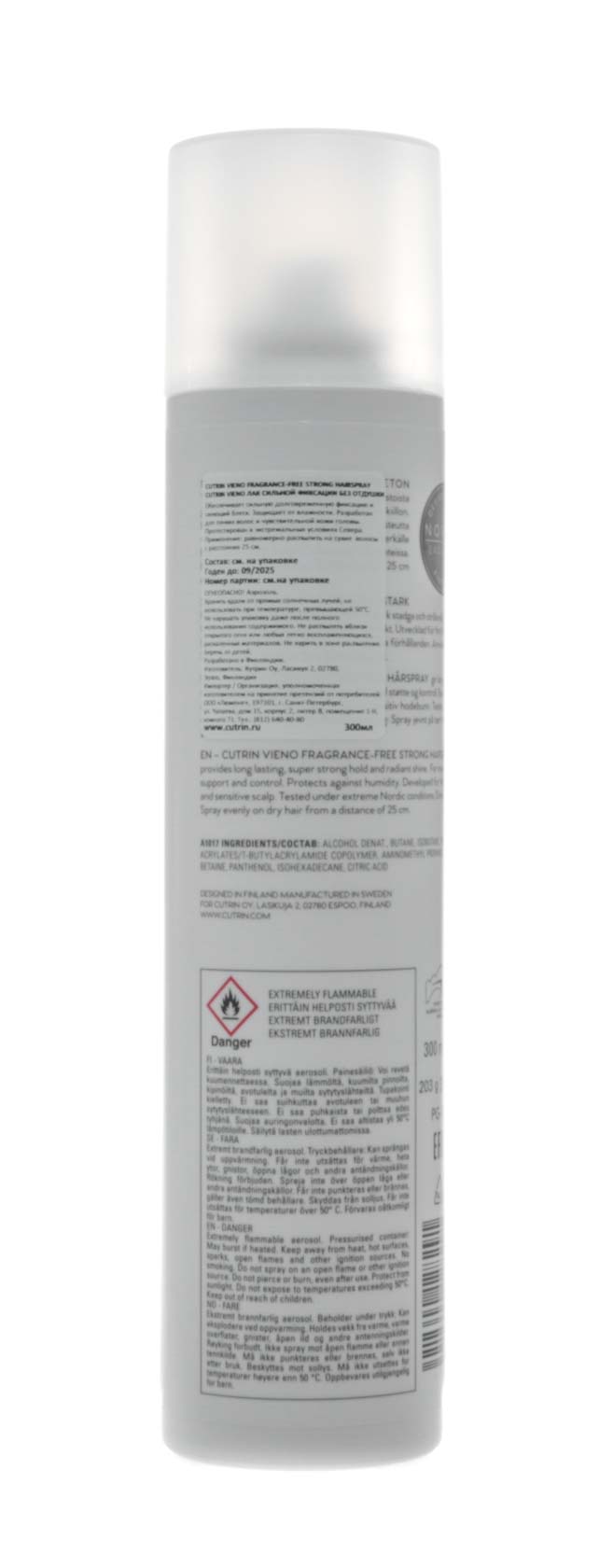 Кутрин Лак сильной фиксации без отдушки, 300 мл (Cutrin, VIENO) фото 2