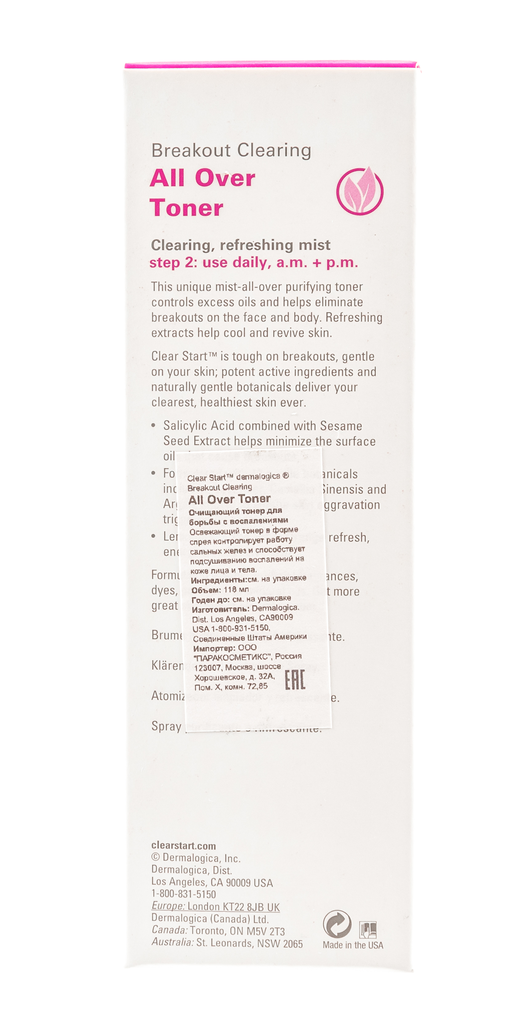 Дермалоджика Очищающий тонер для борьбы с воспалениями 120мл (Dermalogica, Clear Start) фото 2