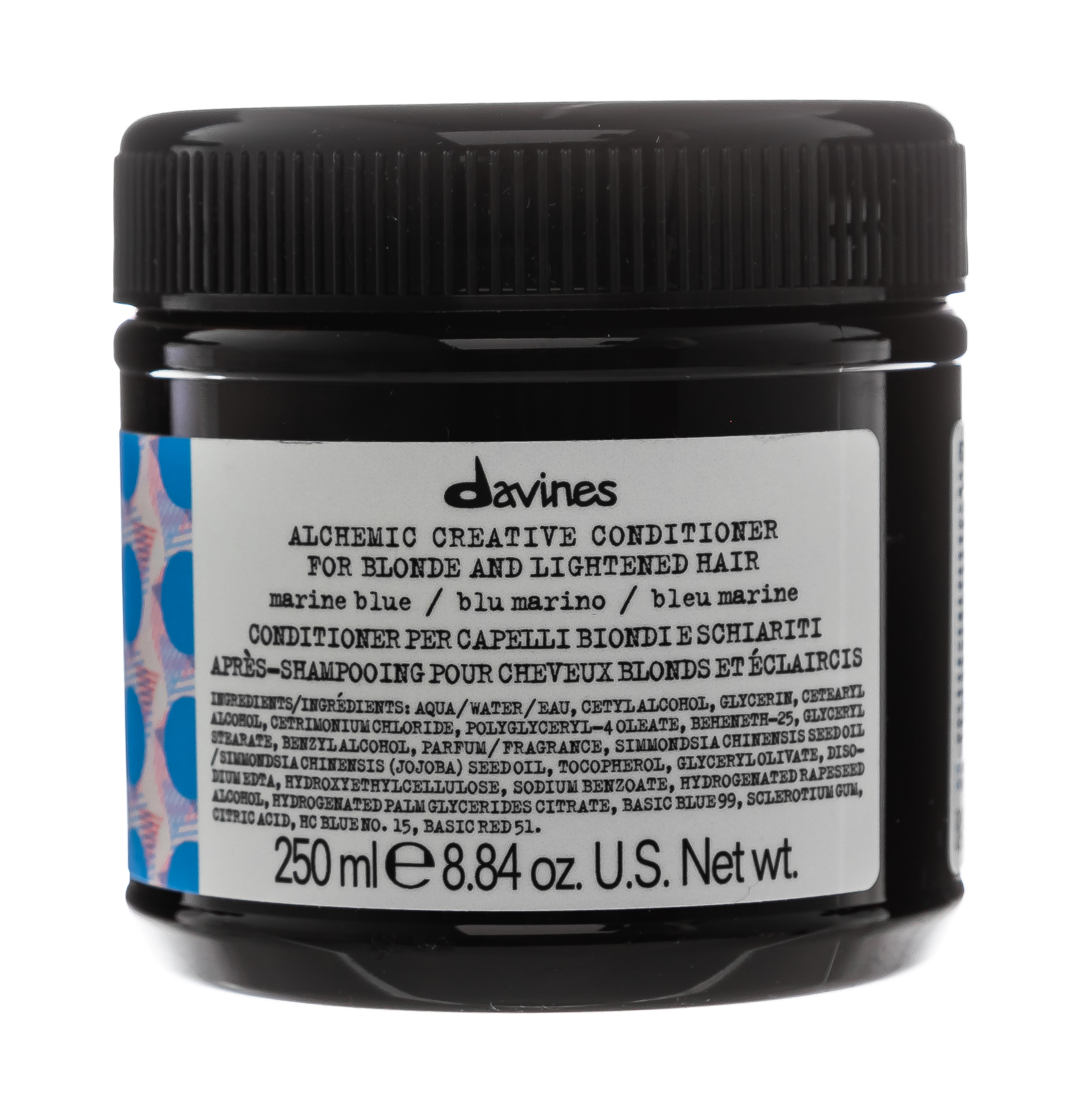 Давинес Кондиционер для осветленных и натуральных волос (приглушенный синий) Creative Conditioner For Blond And Lightened Hair Marine Blue, 250 мл (Davines, Alchemic) фото 1