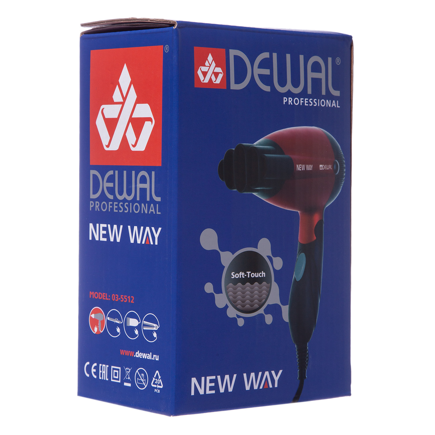 Деваль Про Фен дорожный складной New Way, красный, 1000 Вт (Dewal Pro, Фены) фото 2