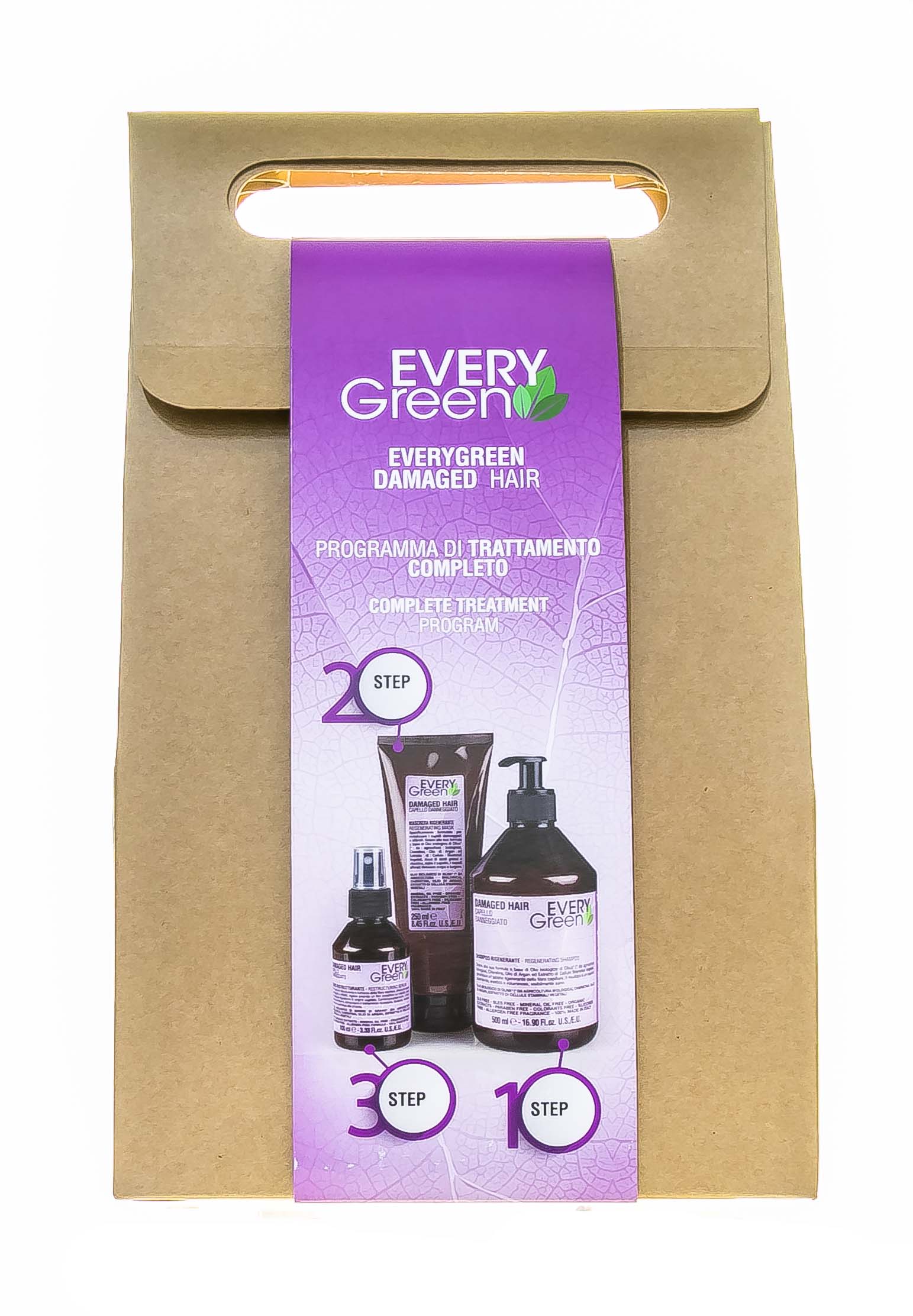 Диксон Набор для поврежденных волос Damaged Hair (Шампунь для поврежденных волос 500 мл + Маска для поврежденных волос 250 мл + Сыворотка 100 мл (Dikson, EveryGreen) фото 1