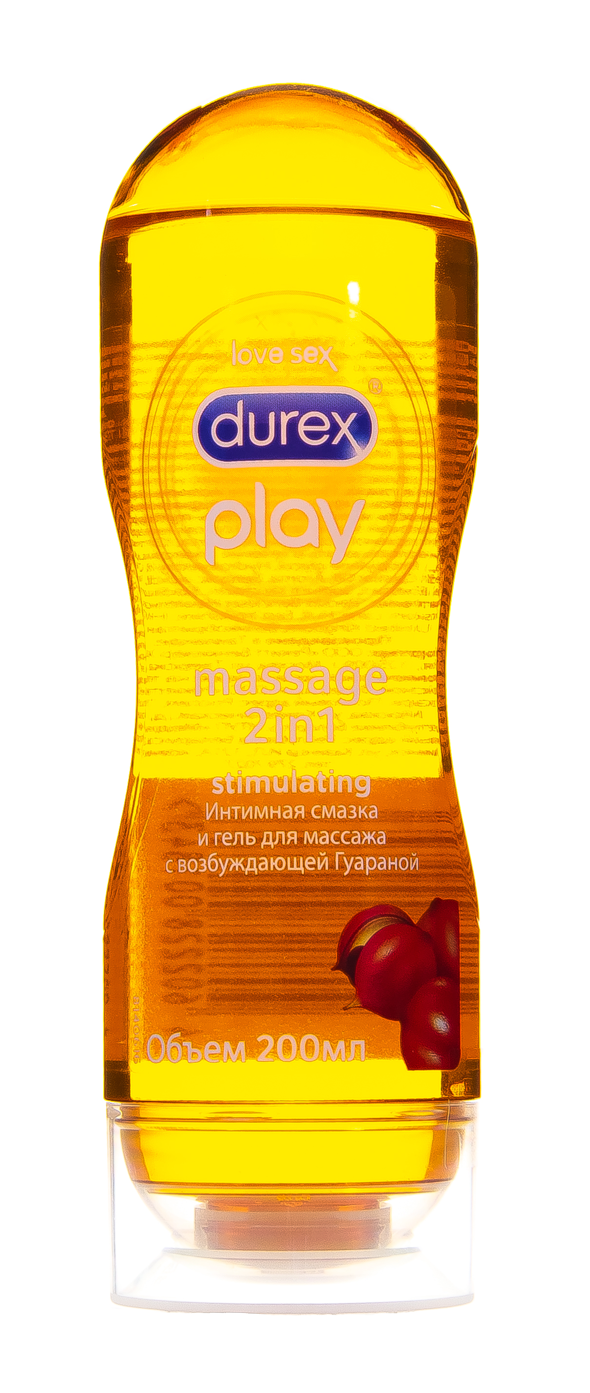 Дюрекс Play Massage 2in1 Stimulating с возбуждающей Гуараной Интимная смазка-гель для массажа 200 мл (Durex, Гель-смазка) фото 1