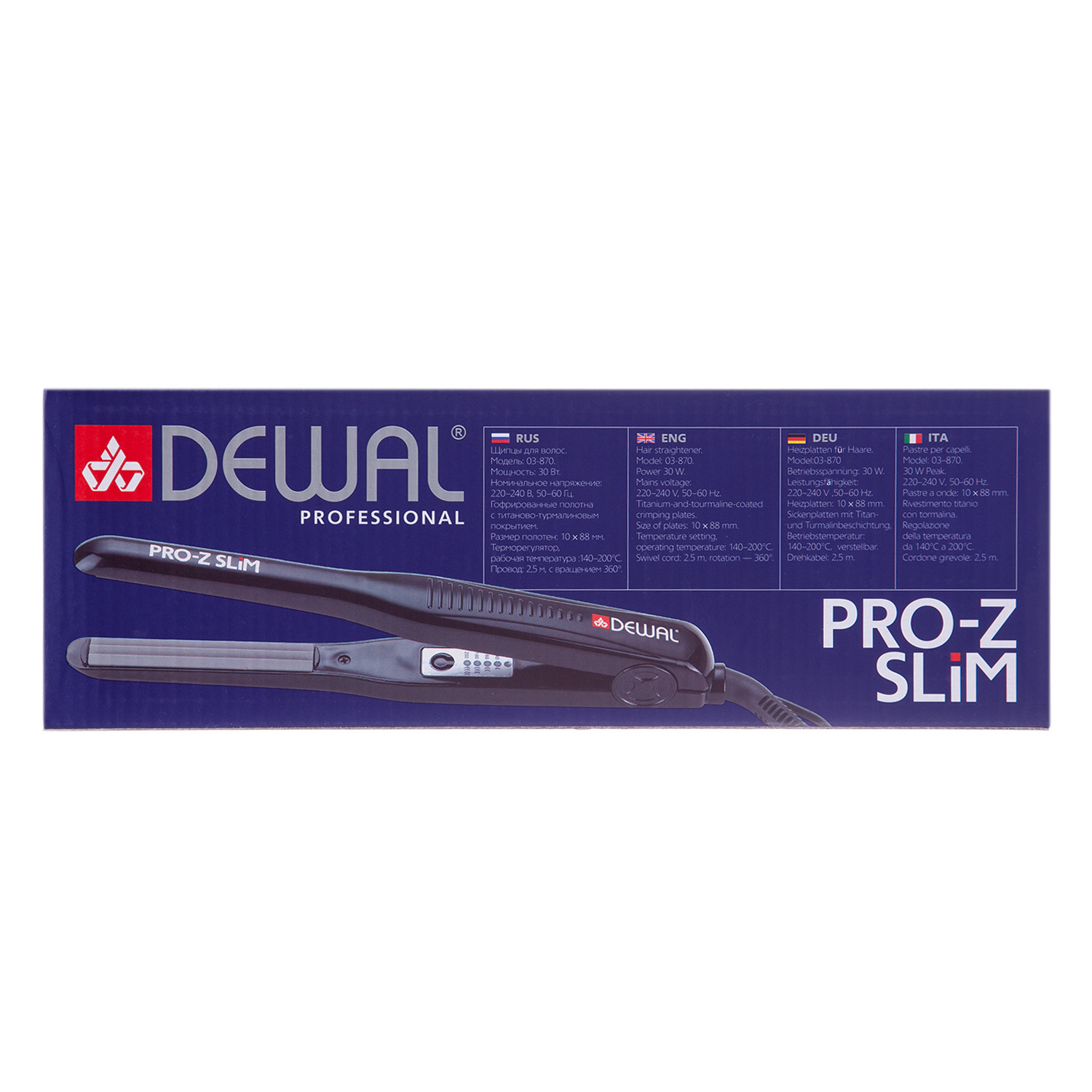 Деваль Про Щипцы-гофре Pro-ZSlim с терморегулятором, титаново-турмалиновым покрытием, 10 х 88 мм, 30 Вт (Dewal Pro, Щипцы) Деваль Про Щипцы-гофре Pro-ZSlim с терморегулятором, титаново-турмалиновым покрытием, 10 х 88 мм, 30 Вт (Dewal Pro, Щипцы) фото 4