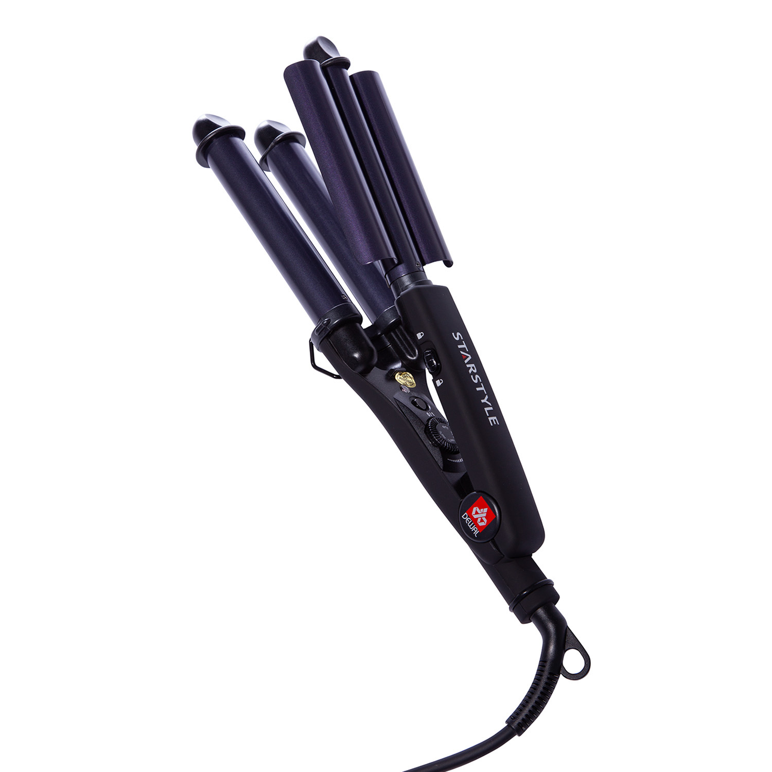 Деваль Про Тройная плойка для волос Star Style, титан - турмалиновое покрытие с терморегулятором  22/19/22 мм, 90 Вт (Dewal Pro, Плойки) фото 1