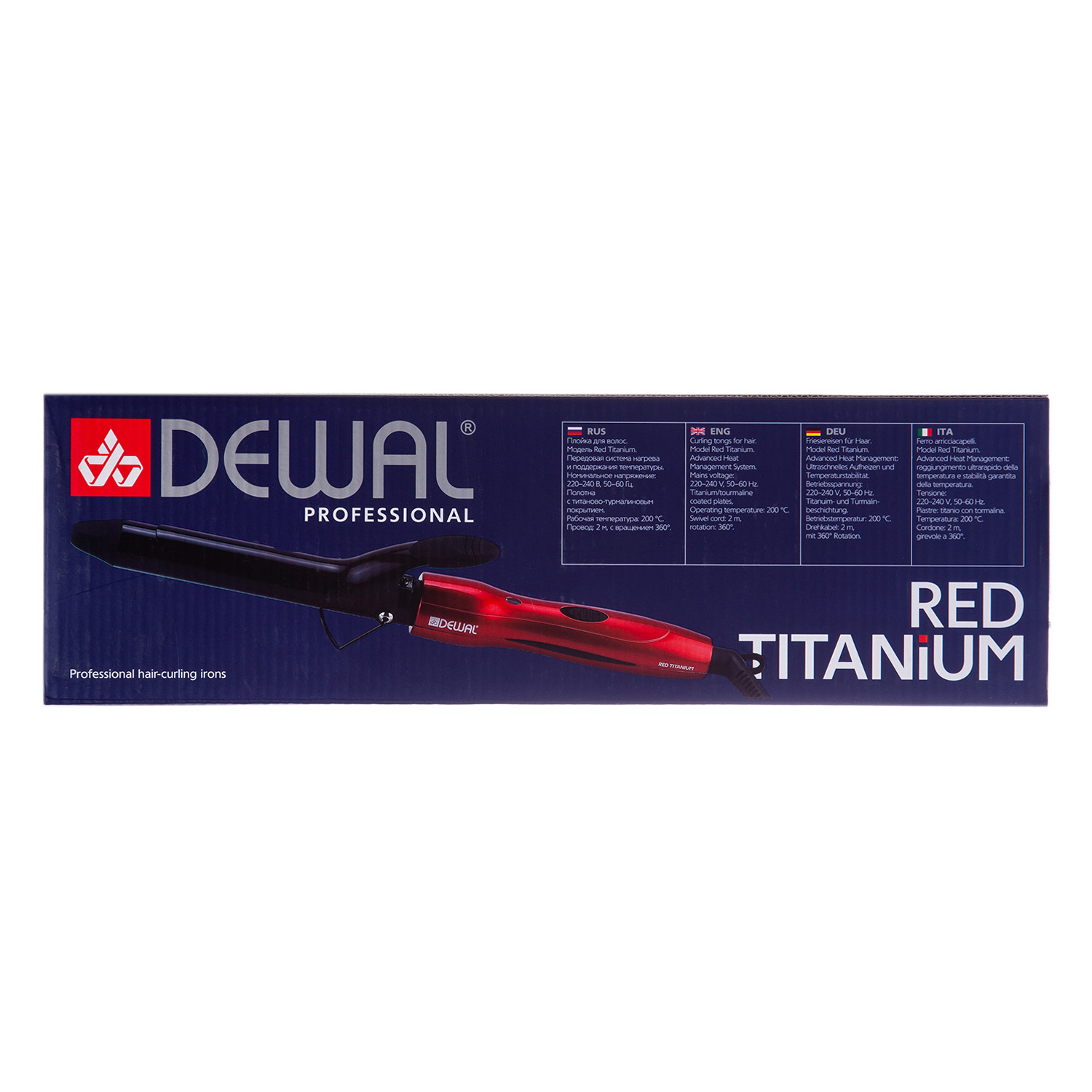 Деваль Про Плойка для волос Red Titanium, 25 мм, 40 Вт (Dewal Pro, Плойки) Деваль Про Плойка для волос Red Titanium, 25 мм, 40 Вт (Dewal Pro, Плойки) фото 3