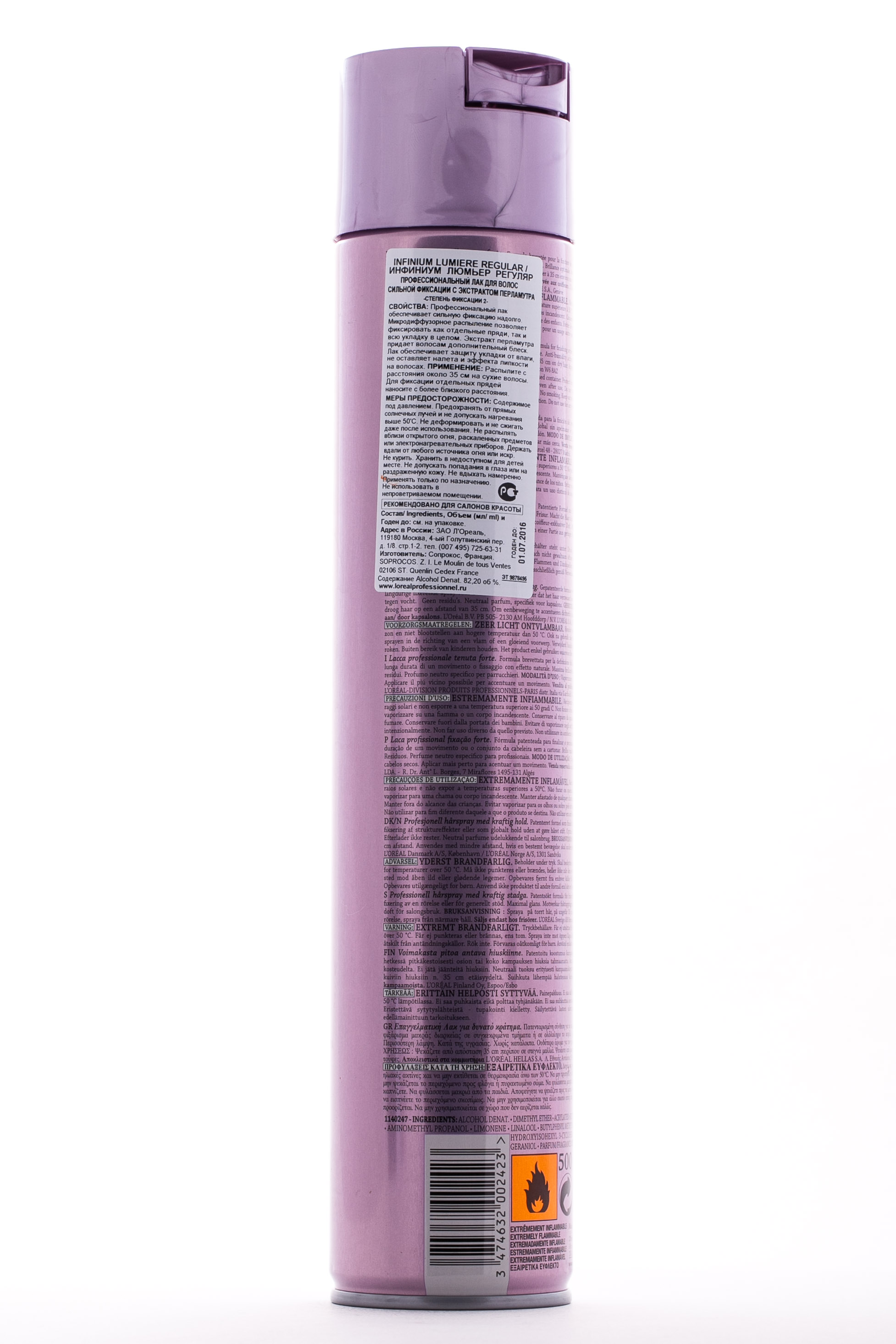 Лореаль Профессионель Инфиниум Люмьер Регуляр 2 лак 500мл (L'oreal Professionnel, Стайлинг) фото 2
