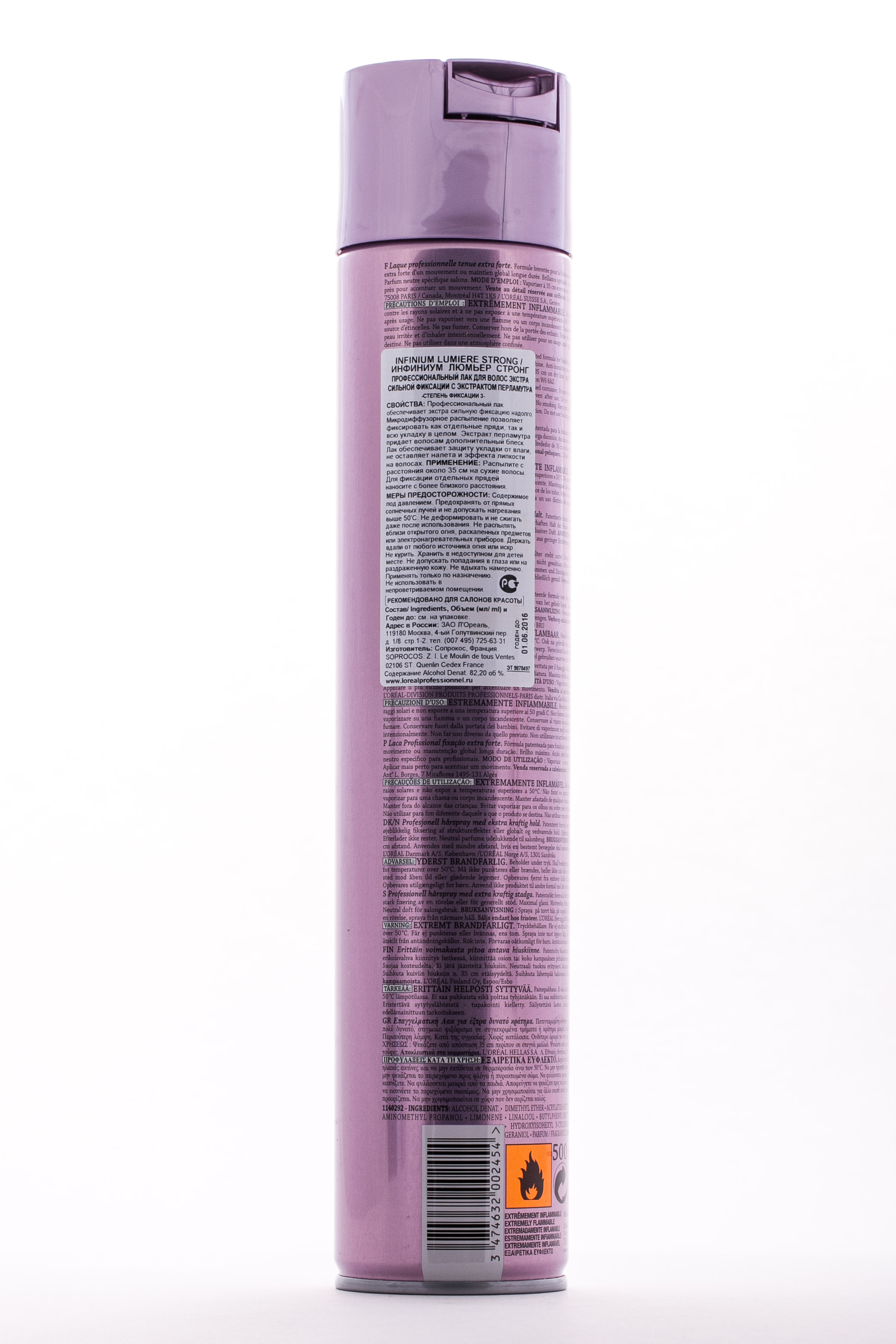 Лореаль Профессионель Инфиниум Люмьер Стронг 3 лак 500мл (L'oreal Professionnel, Стайлинг) фото 2