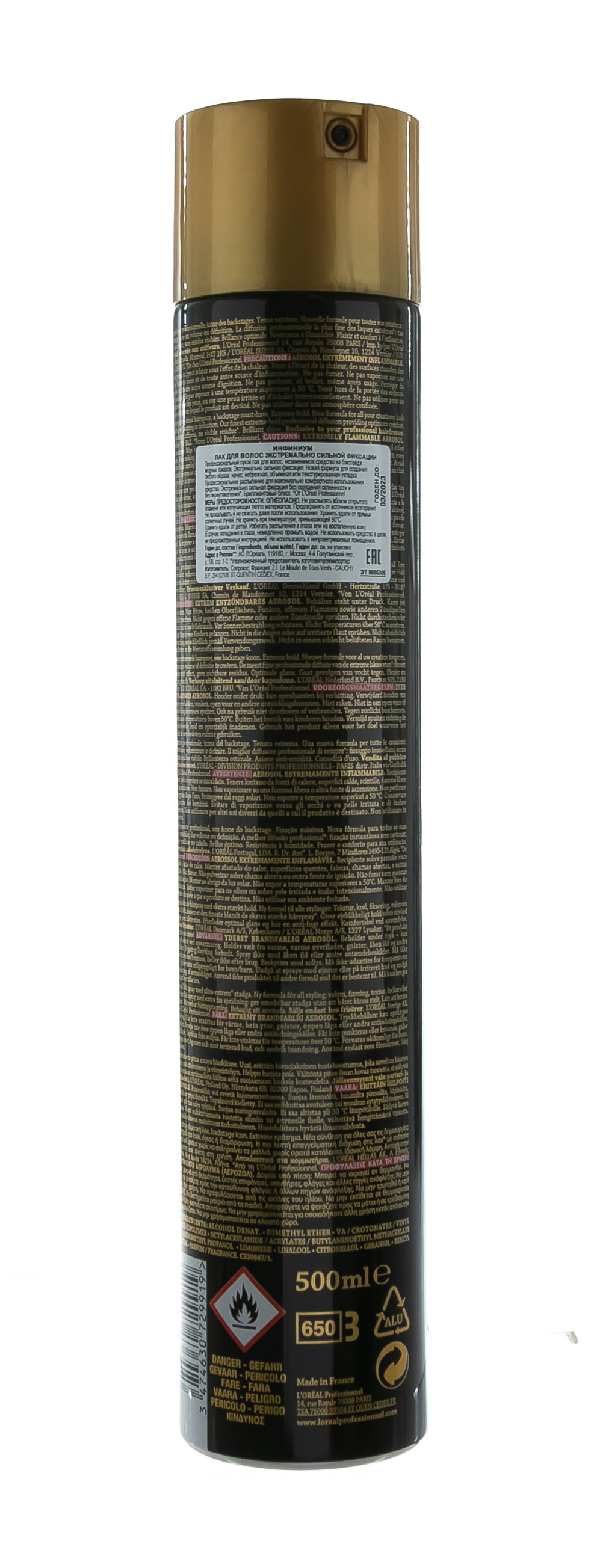 Лореаль Профессионель Infinium Extreme Лак сильной фиксации (4) 500 мл (L'oreal Professionnel, Стайлинг) фото 2