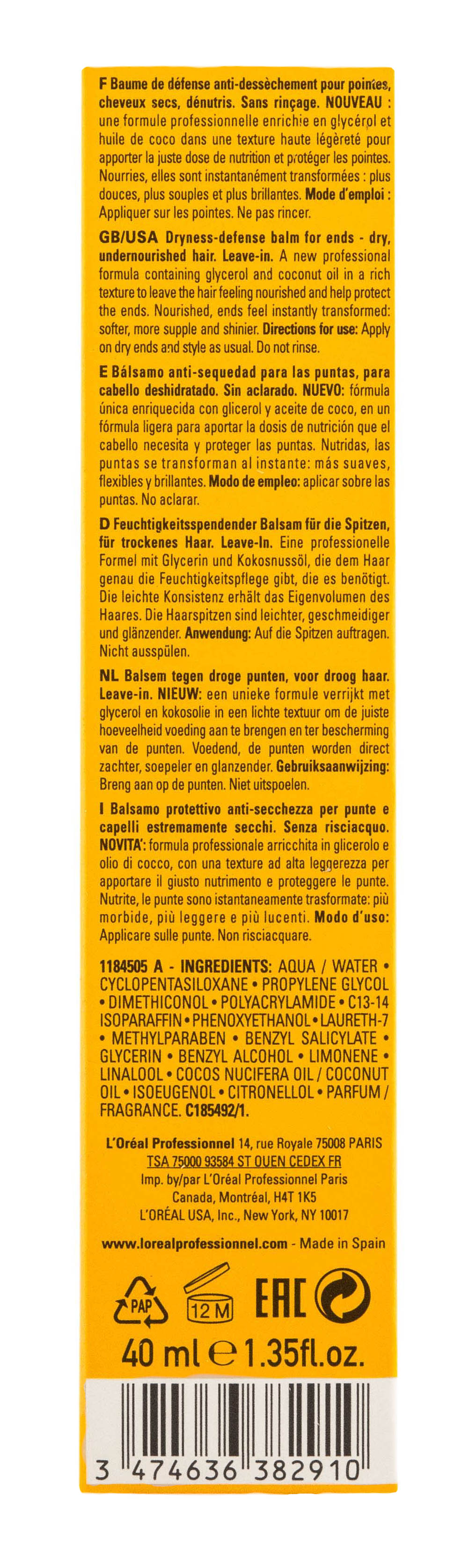 Лореаль Профессионель Нутрифайер DD Крем для кончиков 40 мл (L'oreal Professionnel, Serie Expert) фото 1