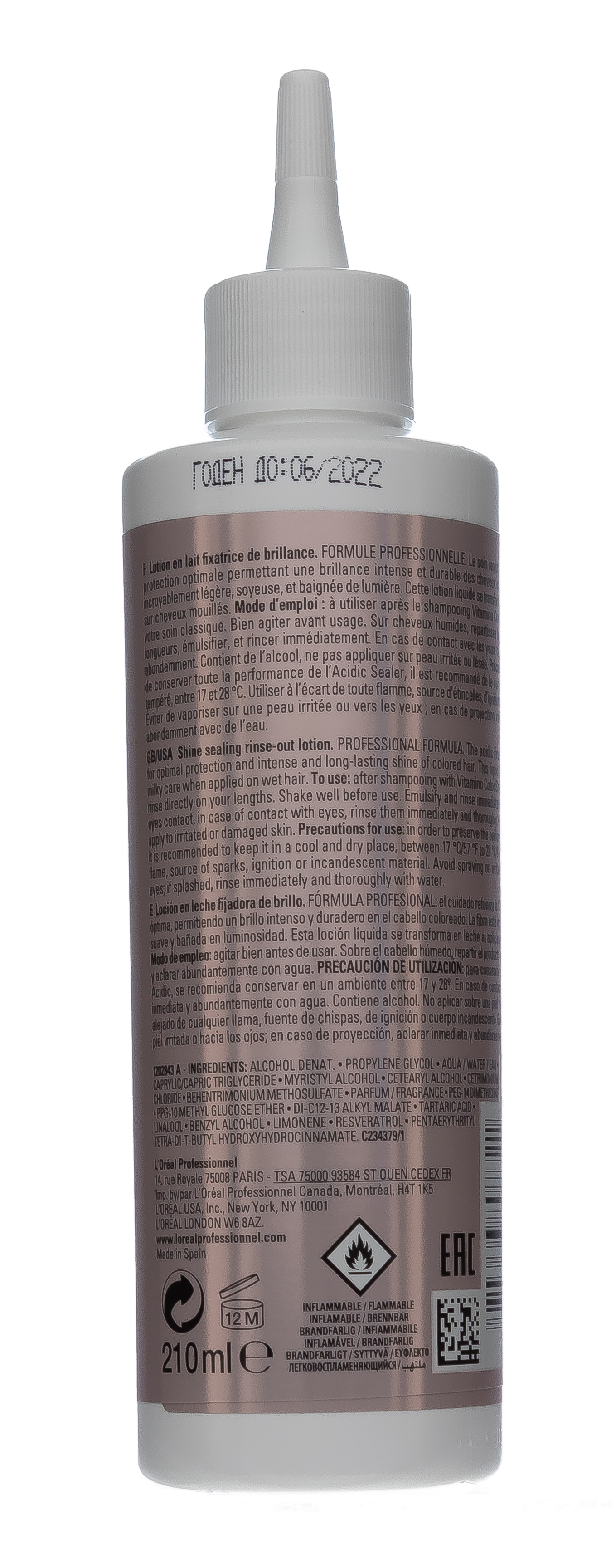 Лореаль Профессионель Молочко для фиксации цвета Acidic Sealer, 210 мл (L'oreal Professionnel, Serie Expert) фото 2