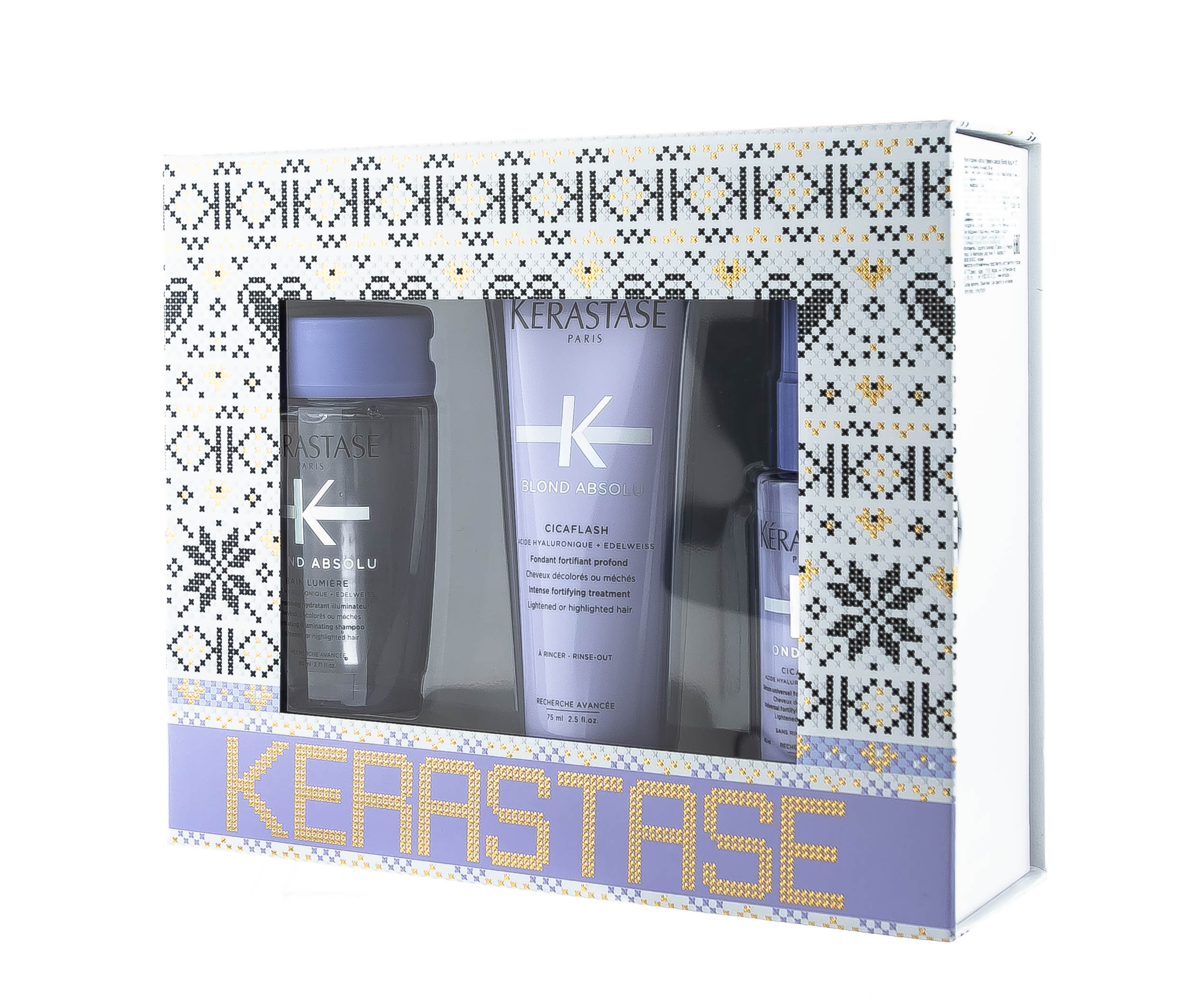 Керастаз Набор Blond Absolu с travel-форматами: Шампунь-ванна Lumière, 80 мл + Молочко-уход Cicaflash, 75 мл + Сыворотка Cicaplasme, 45 мл (Kerastase, Blond Absolu) фото 4