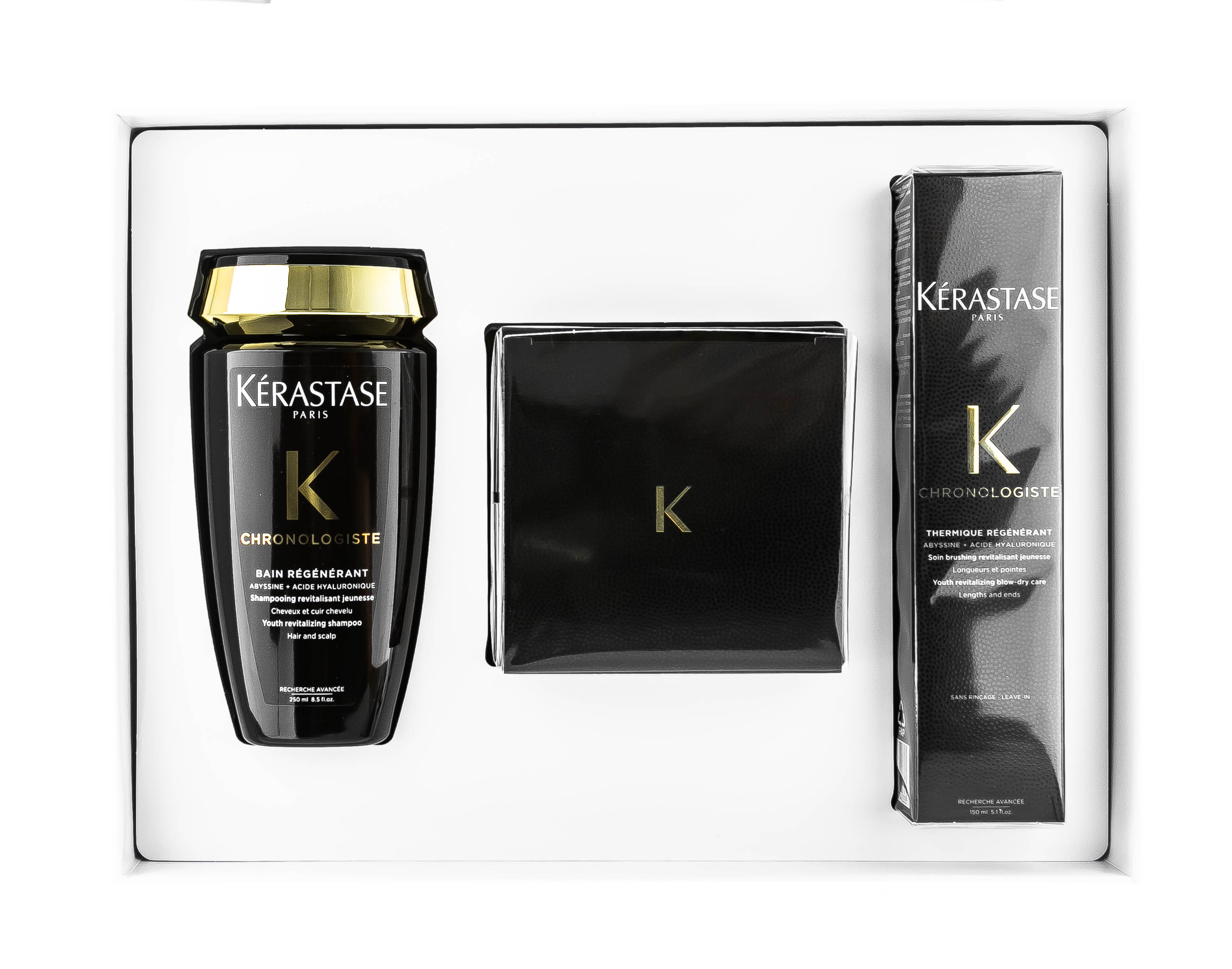 Керастаз Набор Chronologiste для ревитализации волос: Ревитализирующий Шампунь-ванна Régénérant 250 мл + Ревитализирующая маска Régénérant 200 мл + Термо-уход Régénérant 150 мл (Kerastase, Chronologiste) фото 4