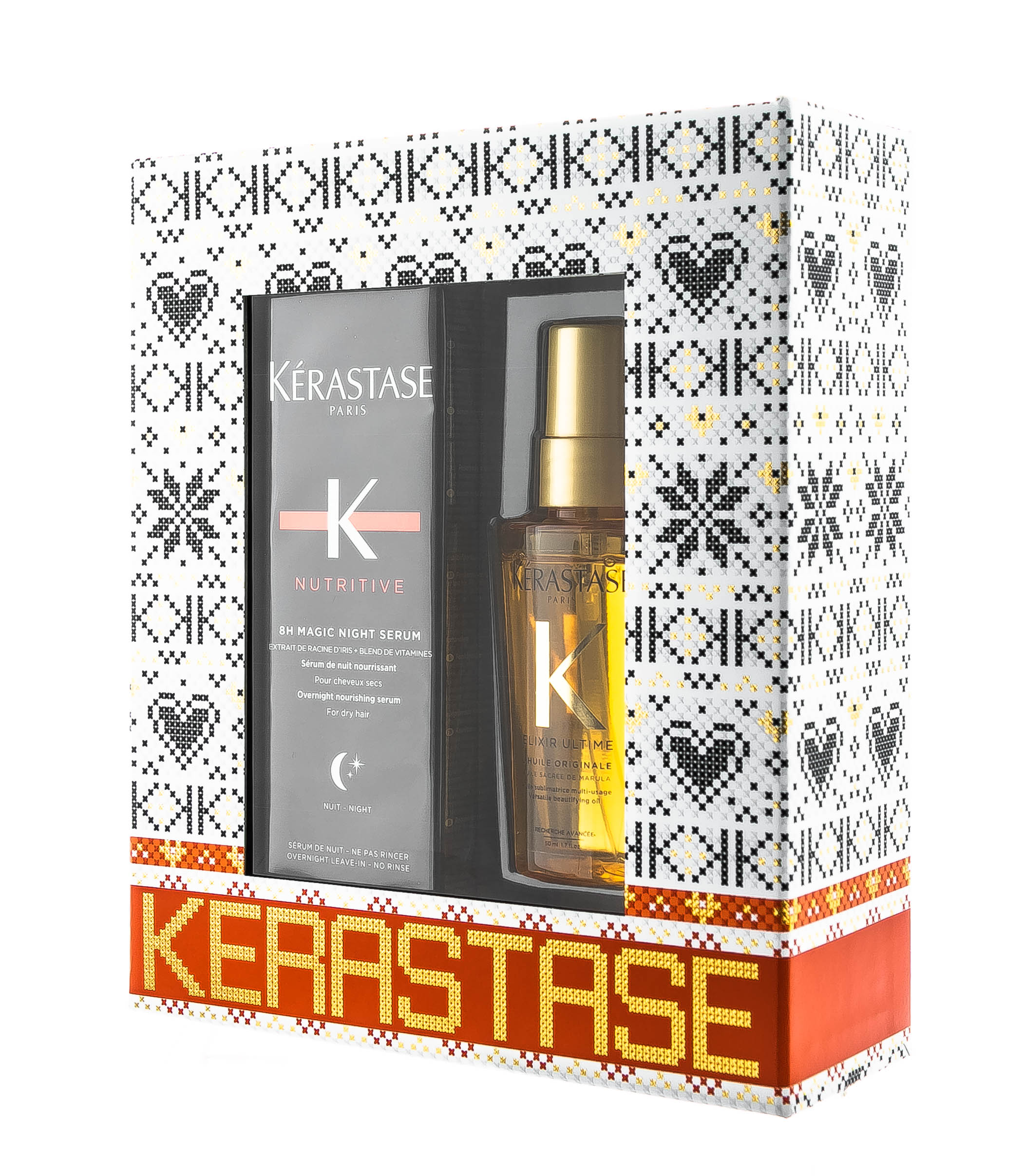 Керастаз Набор Nutritive для питания волос: Питательная ночная сыворотка Nutritive 90 мл + Многофункциональное масло-уход Elixir Ultime 50 мл (Kerastase, Nutritive) фото 2