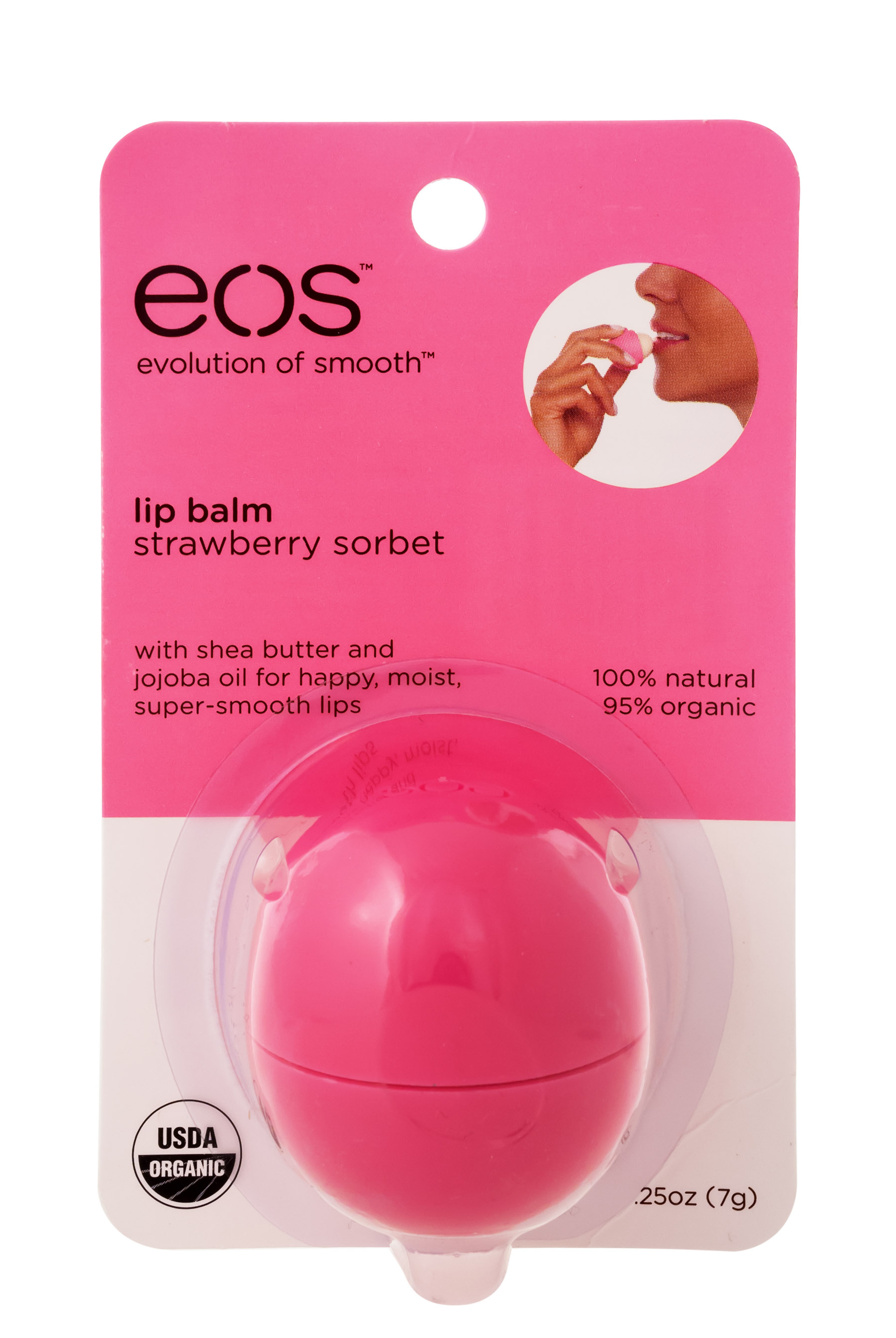 Эос Бальзам для губ Eos Strawberry Sorbet Клубничный щербет (Eos, Lip Balm) фото 0