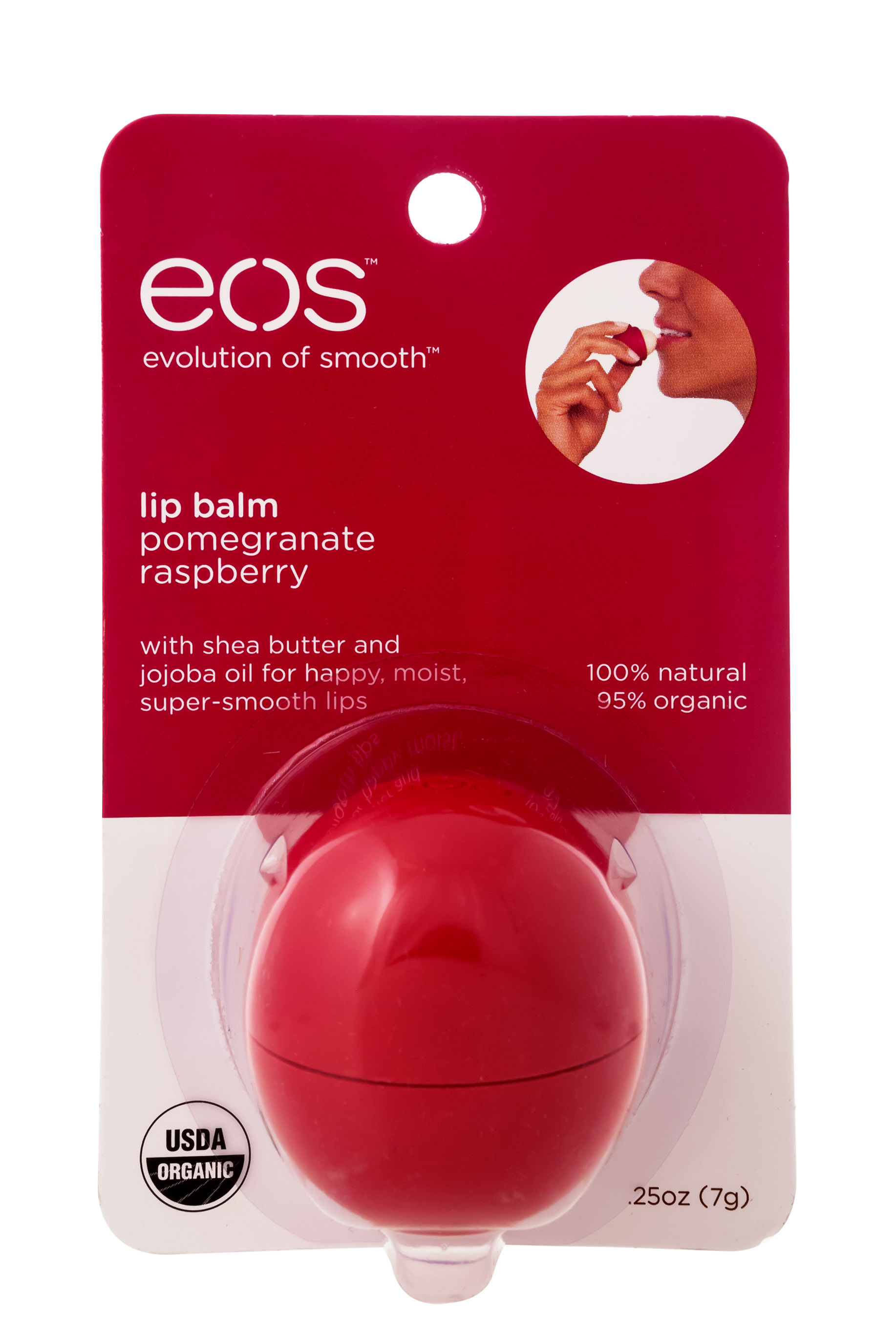 Эос Бальзам для губ Eos Pomegranate Raspberry Гранат-малина (Eos, Lip Balm) фото 1