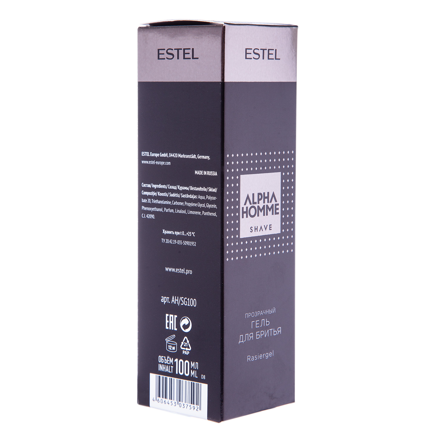 Эстель Гель для бритья Shaving Gel, 100 мл (Estel, Alpha homme) фото 4