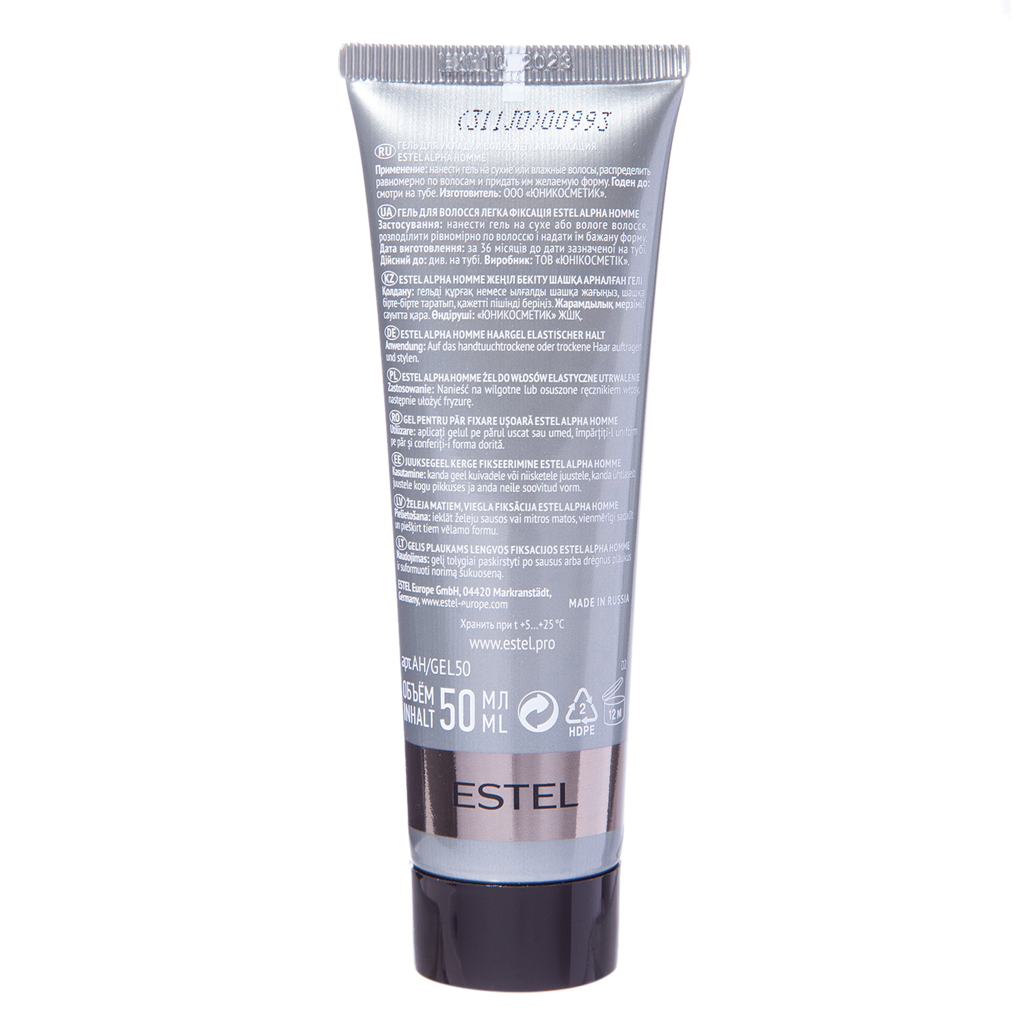 Эстель Гель для укладки волос легкая фиксация, 50 мл (Estel, Alpha homme) фото 2