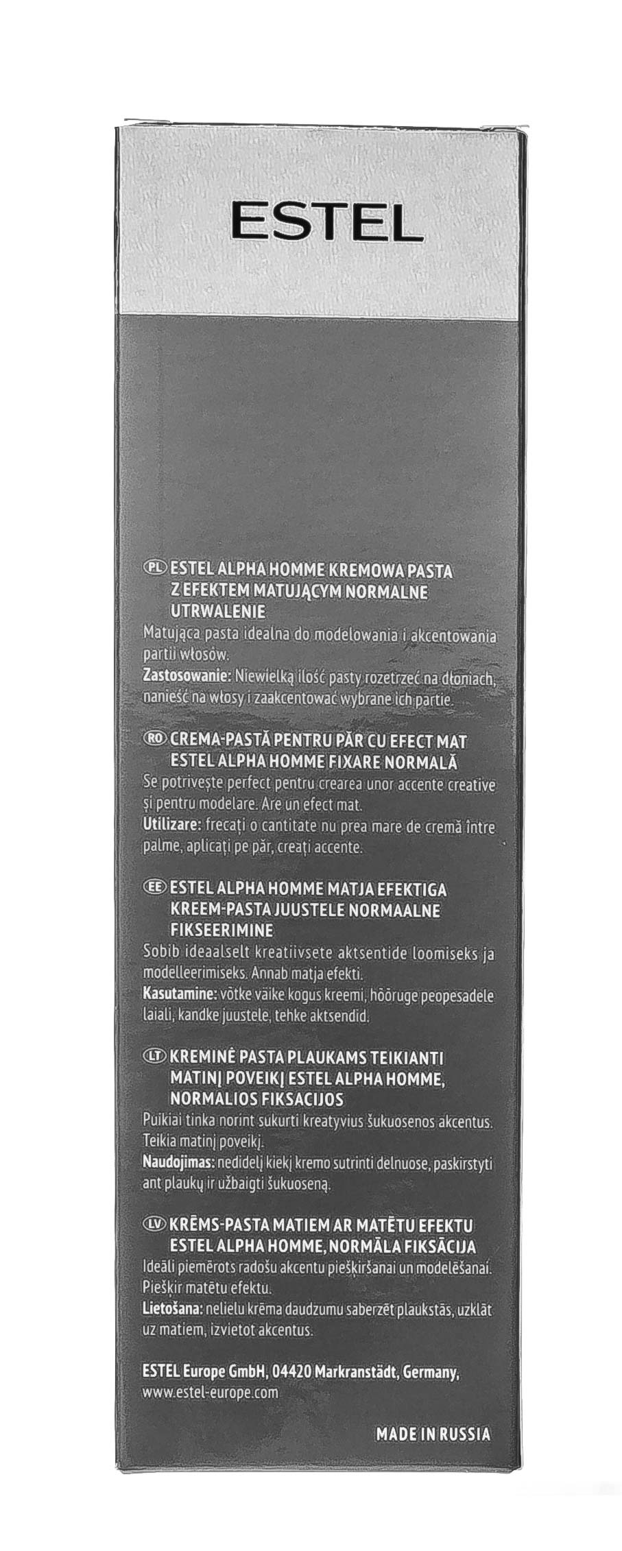 Эстель Крем-паста для волос с матовым эффектом, 100 мл (Estel, Alpha homme) фото 4