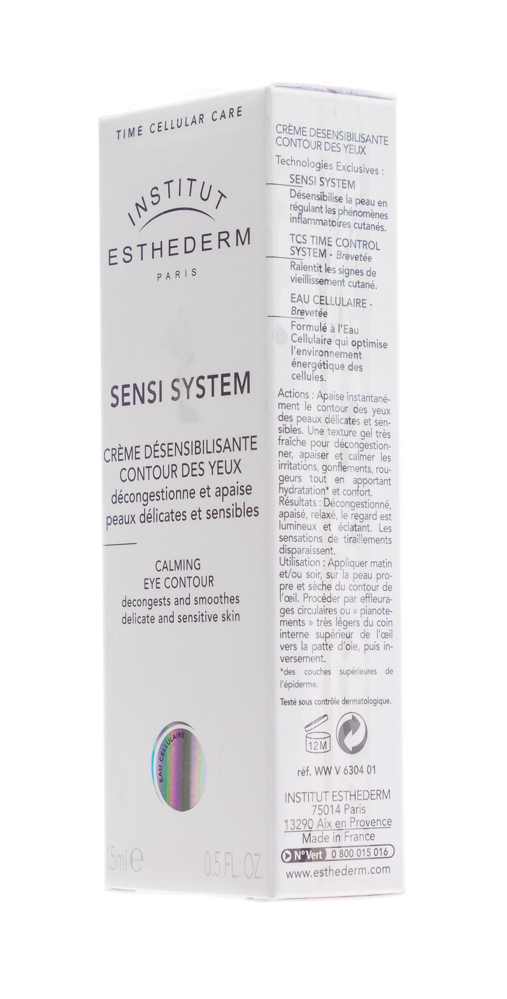 Институт Эстедерм Успокаивающий крем для контура глаз 15 мл (Institut Esthederm, Sensi System) фото 9