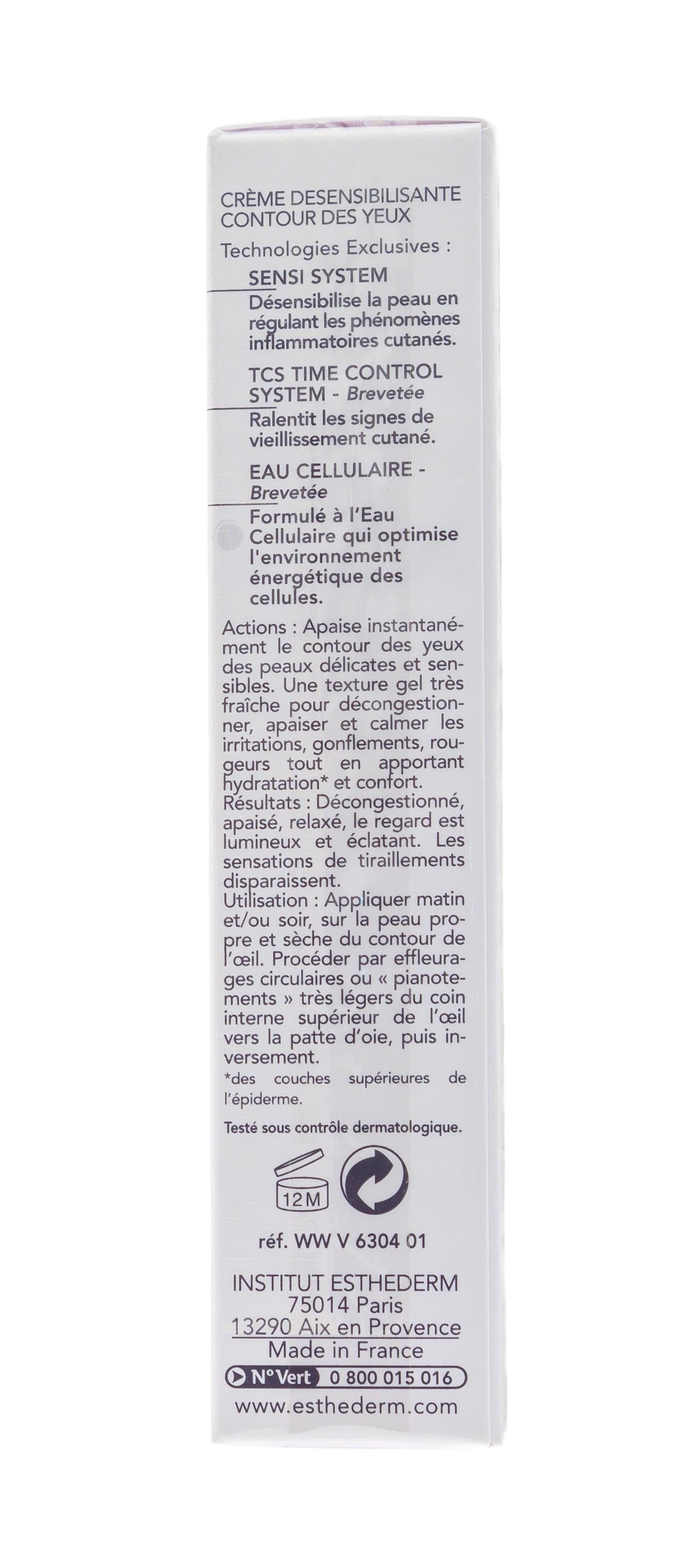 Институт Эстедерм Успокаивающий крем для контура глаз 15 мл (Institut Esthederm, Sensi System) фото 8