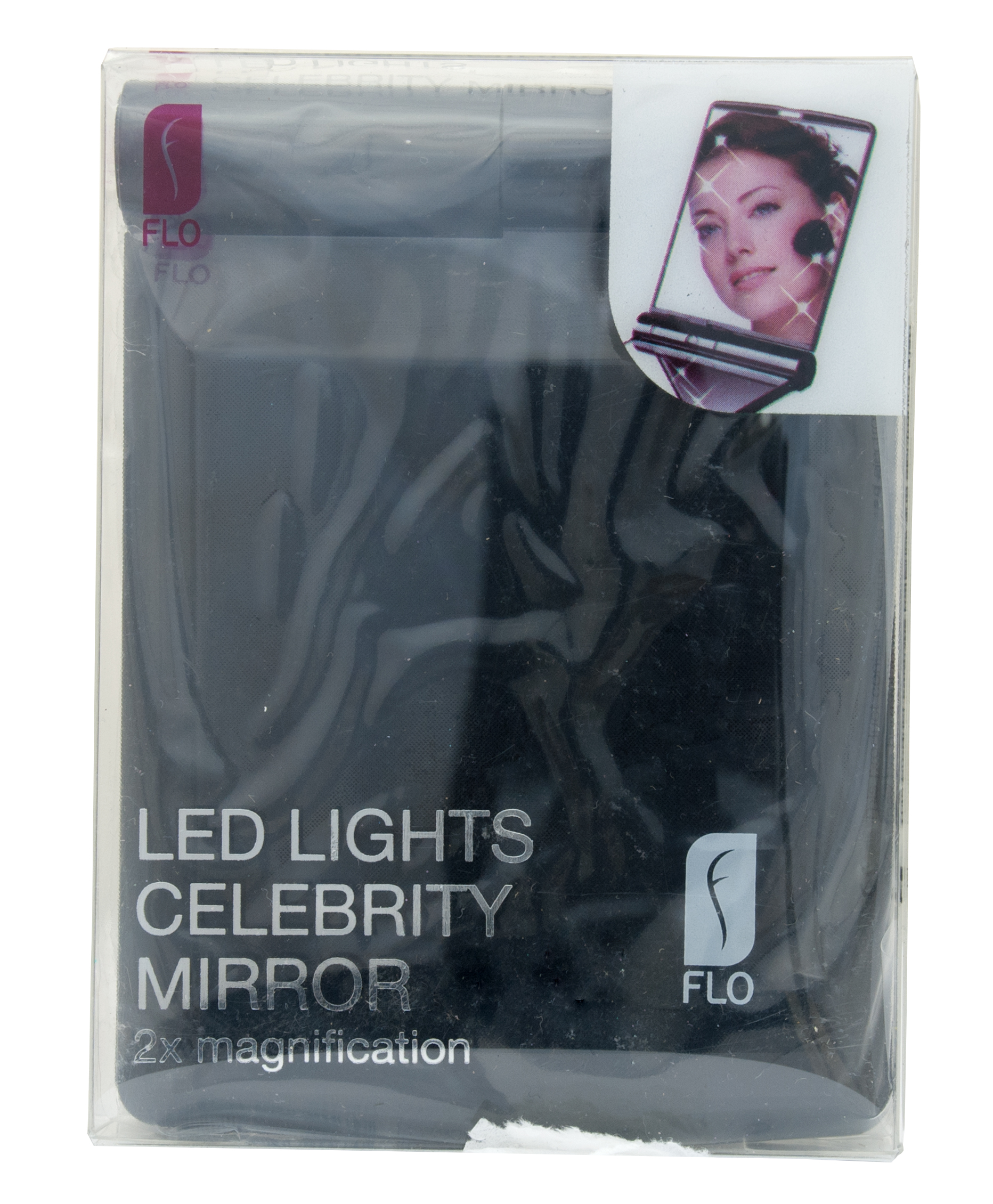 Фло Зеркало FLO с LED-подсветкой 2х-кратное увеличение Черное, 1 шт. (Flo, LED Mirror) фото 0