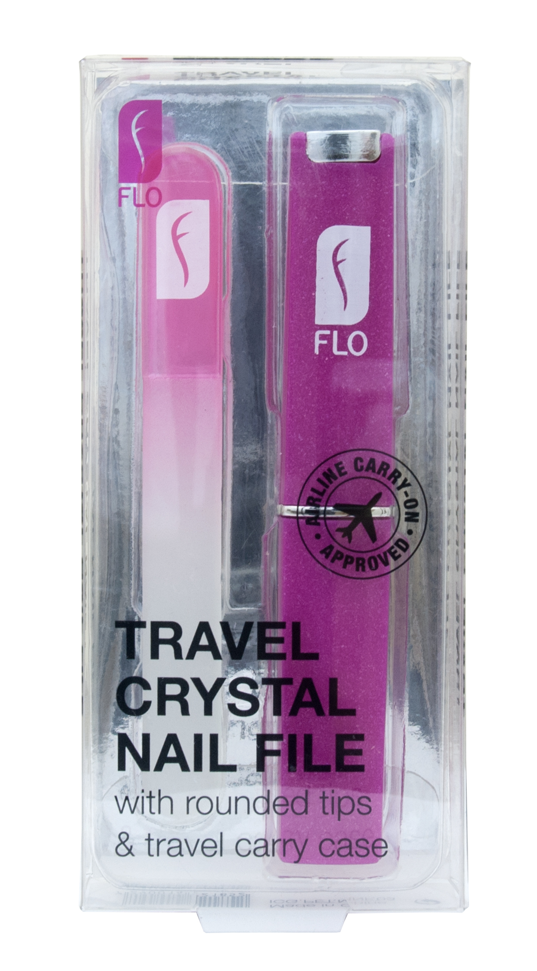 Фло Пилочка FLO с кристаллами Фуксия + футляр (Flo, Nail File) фото 0