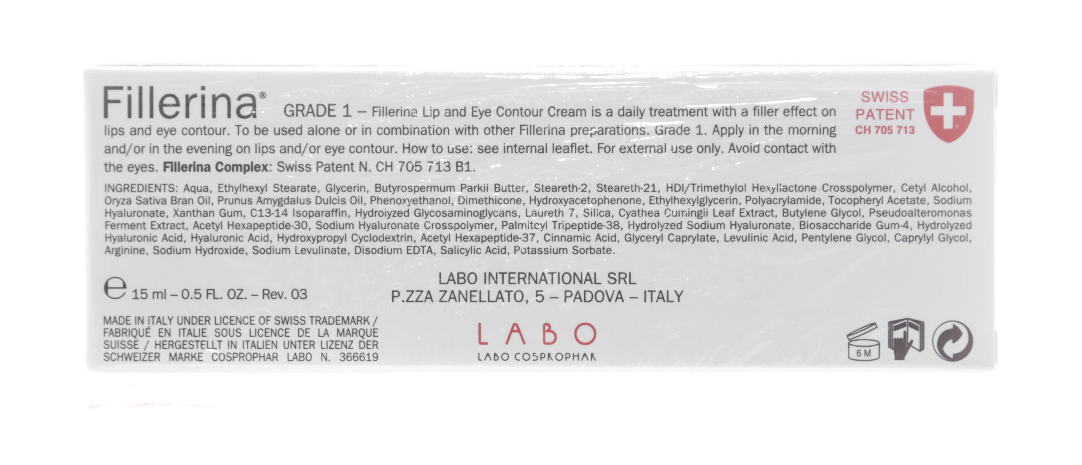 Филлерина Крем для губ и контура глаз 1 уровень 15 мл (Fillerina, Step1) фото 3