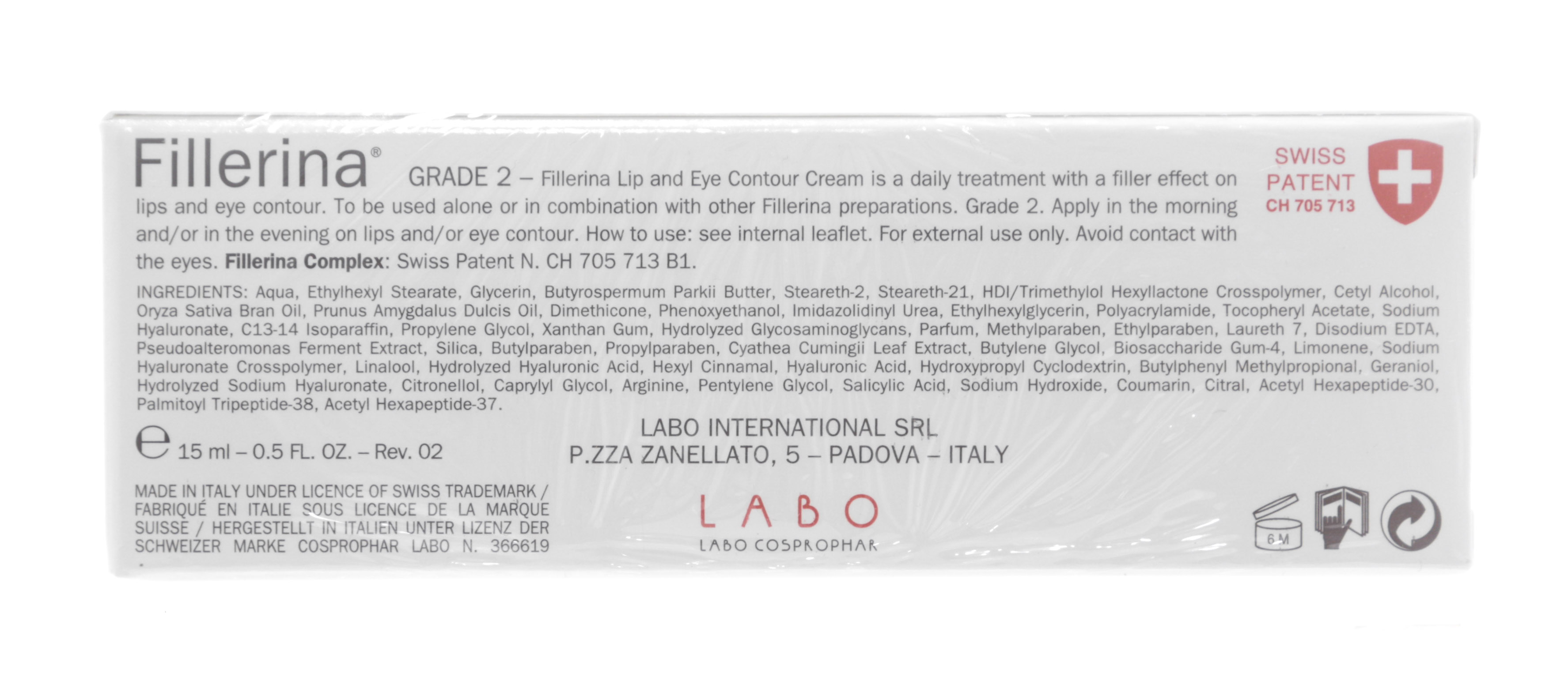 Филлерина Крем для губ и контура глаз 2 уровень 15 мл (Fillerina, Step2) фото 3