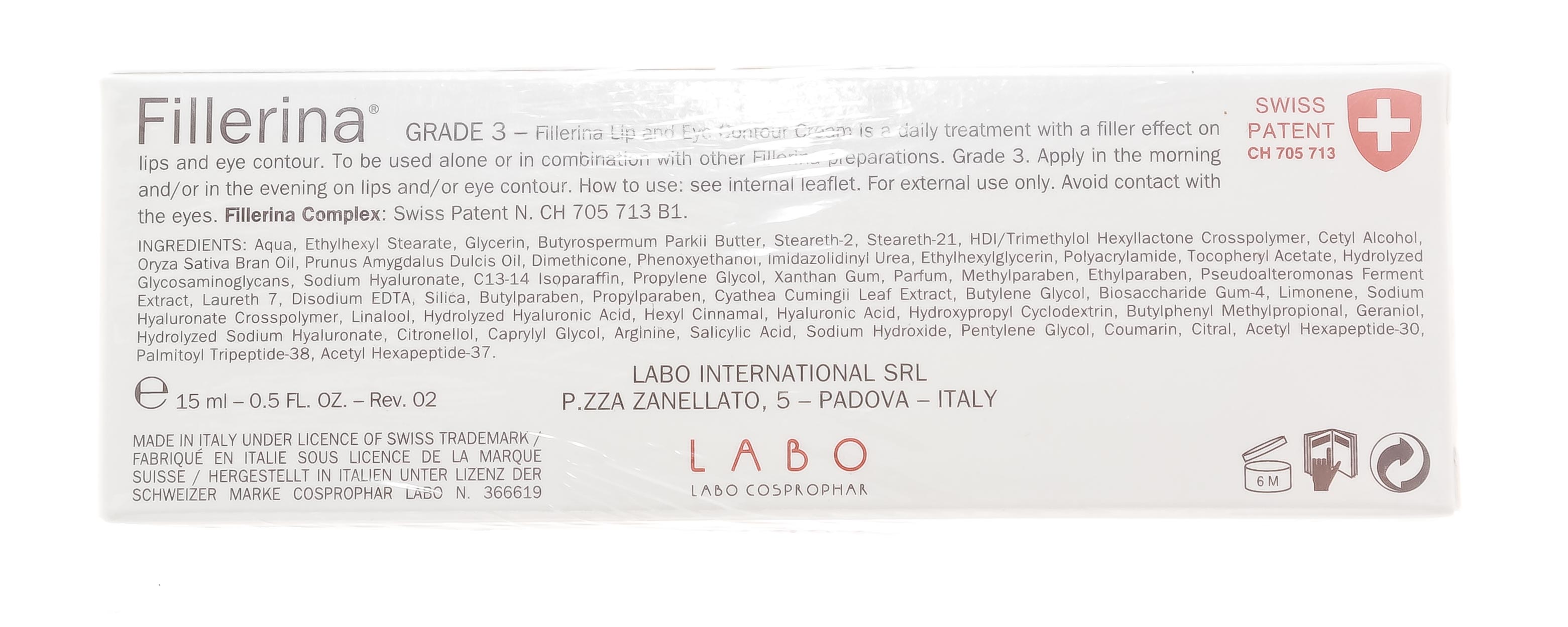 Филлерина Крем для губ и контура глаз 3 уровень 15 мл (Fillerina, Step3) фото 3