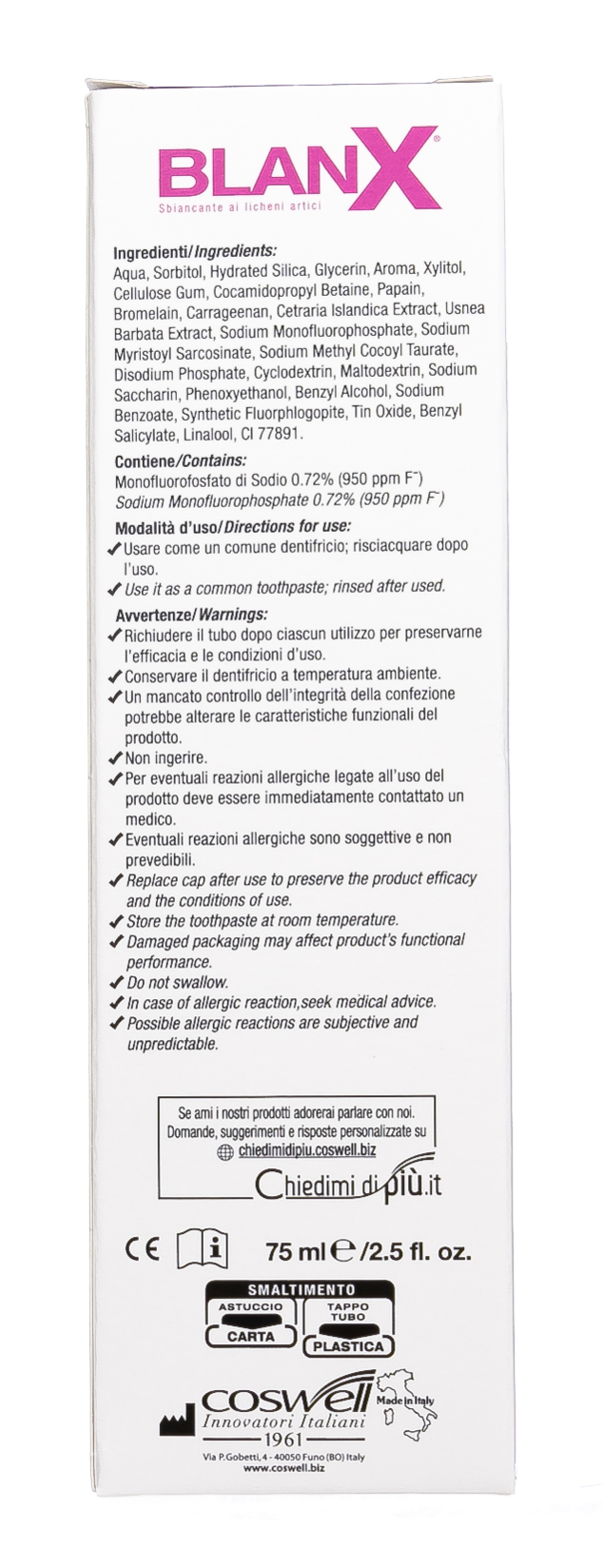 Бланкс Pro Glossy Pink Зубная паста Про-глянцевый эффект 75 мл (Blanx, Зубные пасты Blanx) фото 6