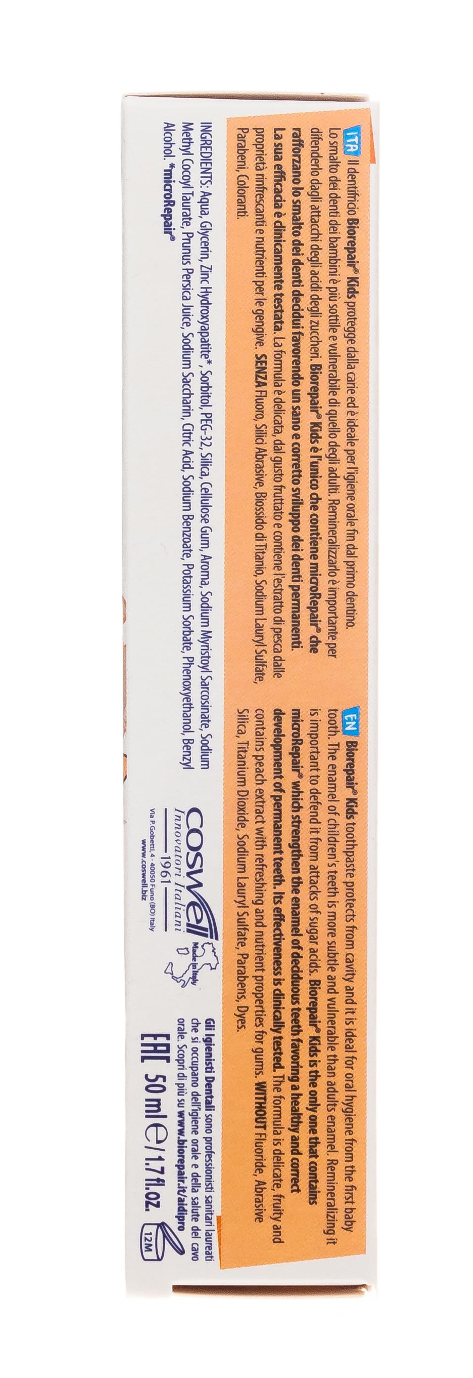 Биорепейр Детская зубная паста с экстрактом персика 50 мл (Biorepair, Детская гамма) фото 4