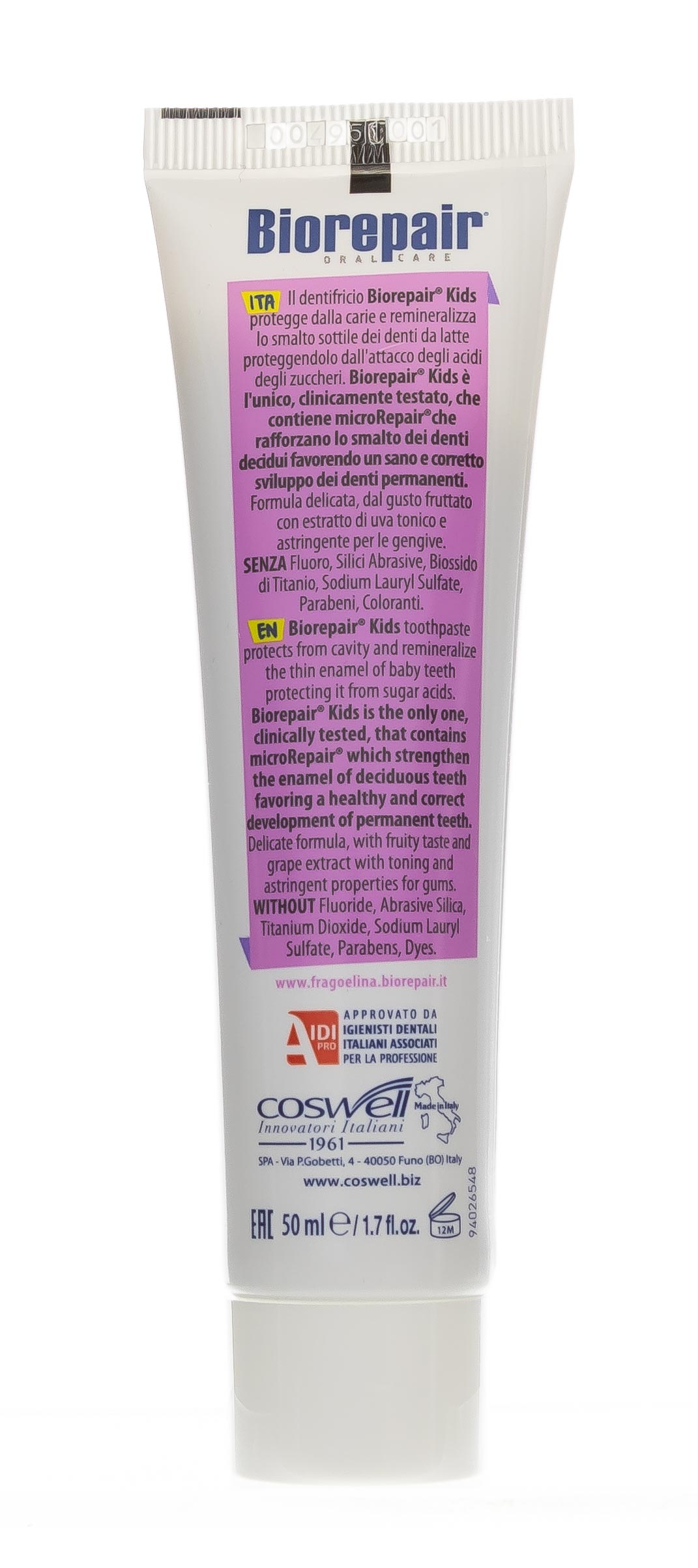 Биорепейр Детская зубная паста 50 мл виноград (Biorepair, Детская гамма) фото 8