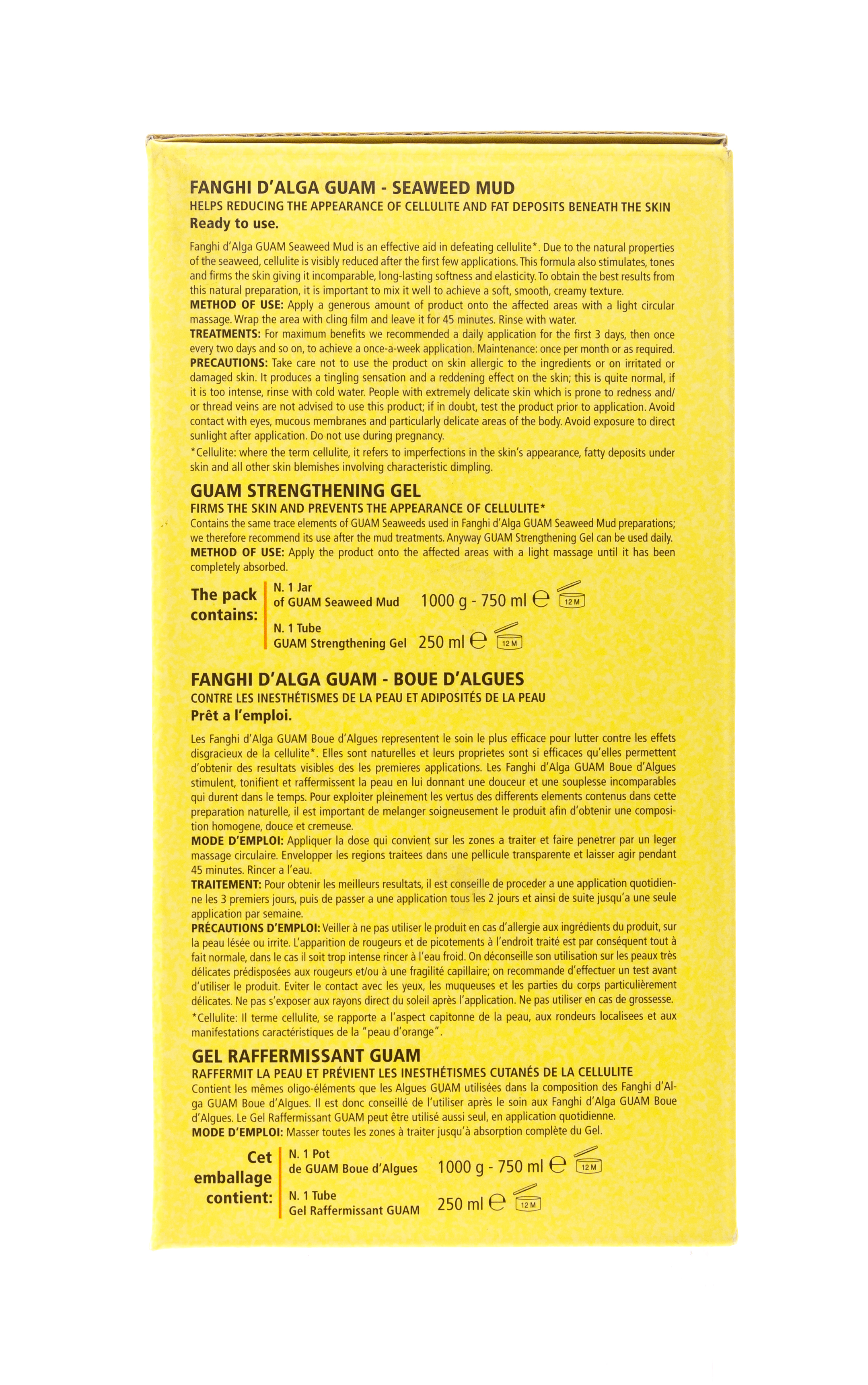 Гуам Fanghi d'Alga Маска антицеллюлитная 1000 г + Гель-лифтинг укрепляющий 250 мл (Guam, Fanghi d`Alga) Гуам Fanghi d'Alga Маска антицеллюлитная 1000 г + Гель-лифтинг укрепляющий 250 мл (Guam, Fanghi d`Alga) фото 4