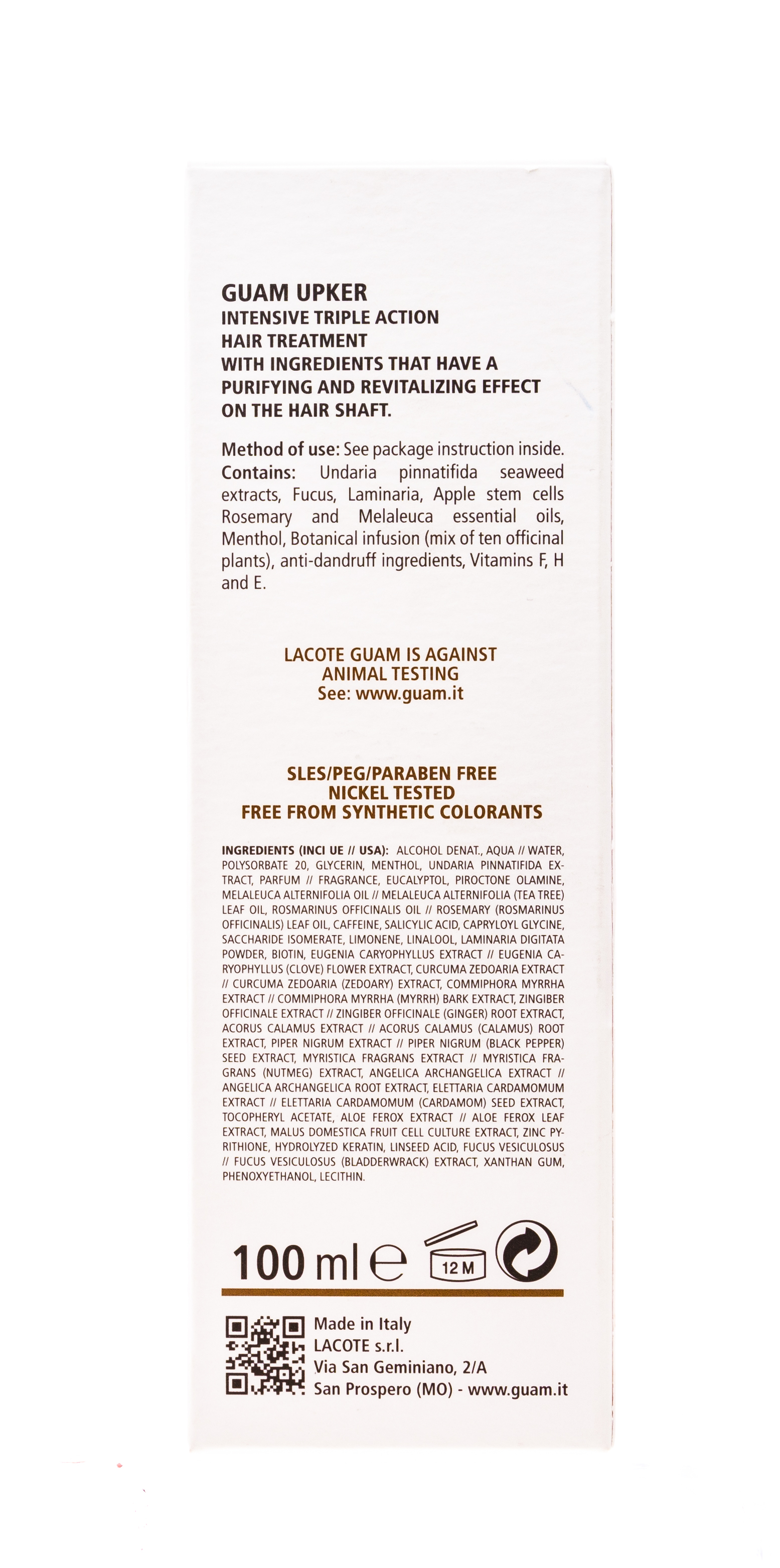 Гуам Лосьон тройного действия для волос Lozione Urto Trivalente, 100 мл (Guam, Upker) фото 2