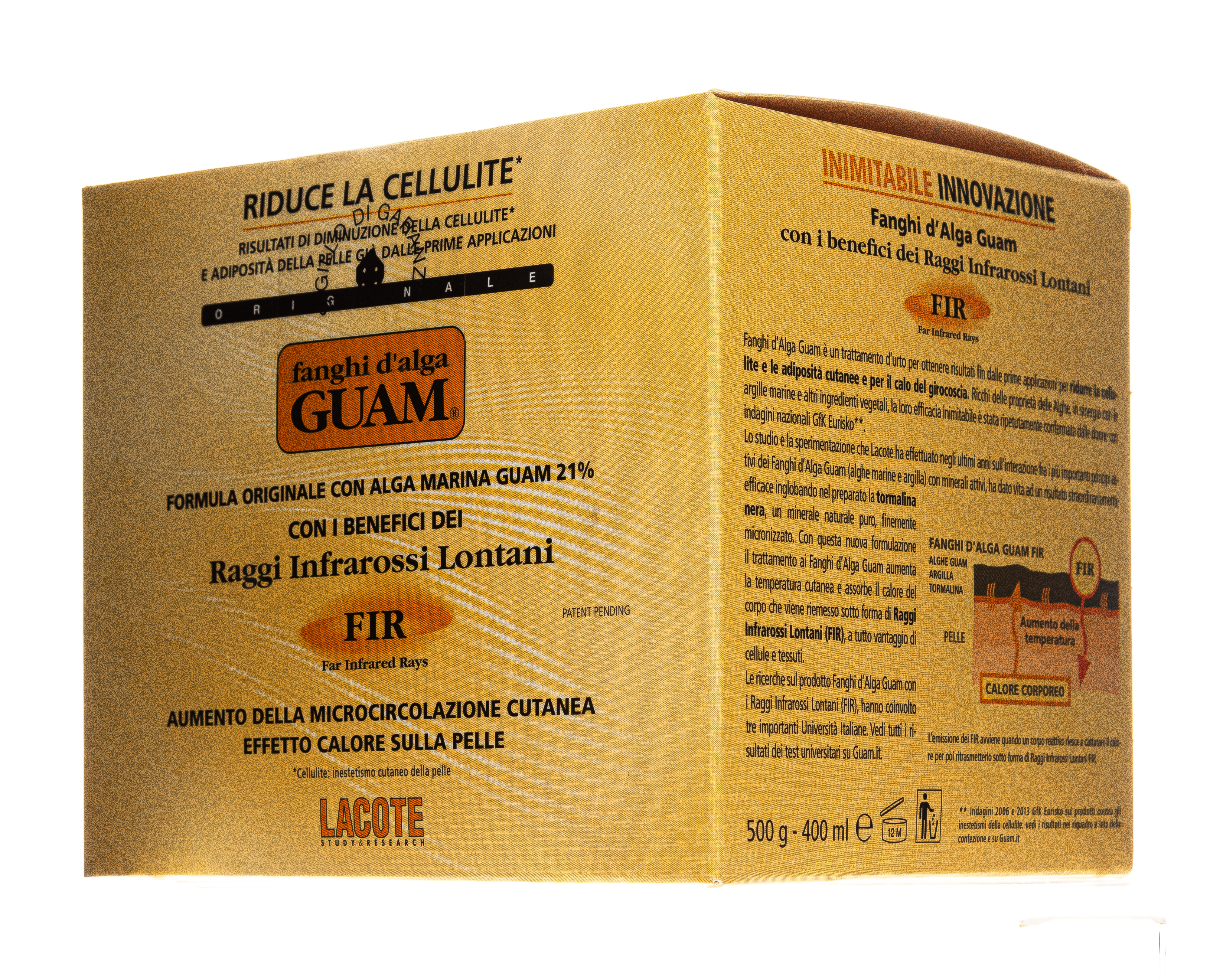 Гуам Маска антицеллюлитная разогревающая с микрокристаллами Турмалина, FIR 1000 г (Guam, Tourmaline) фото 2