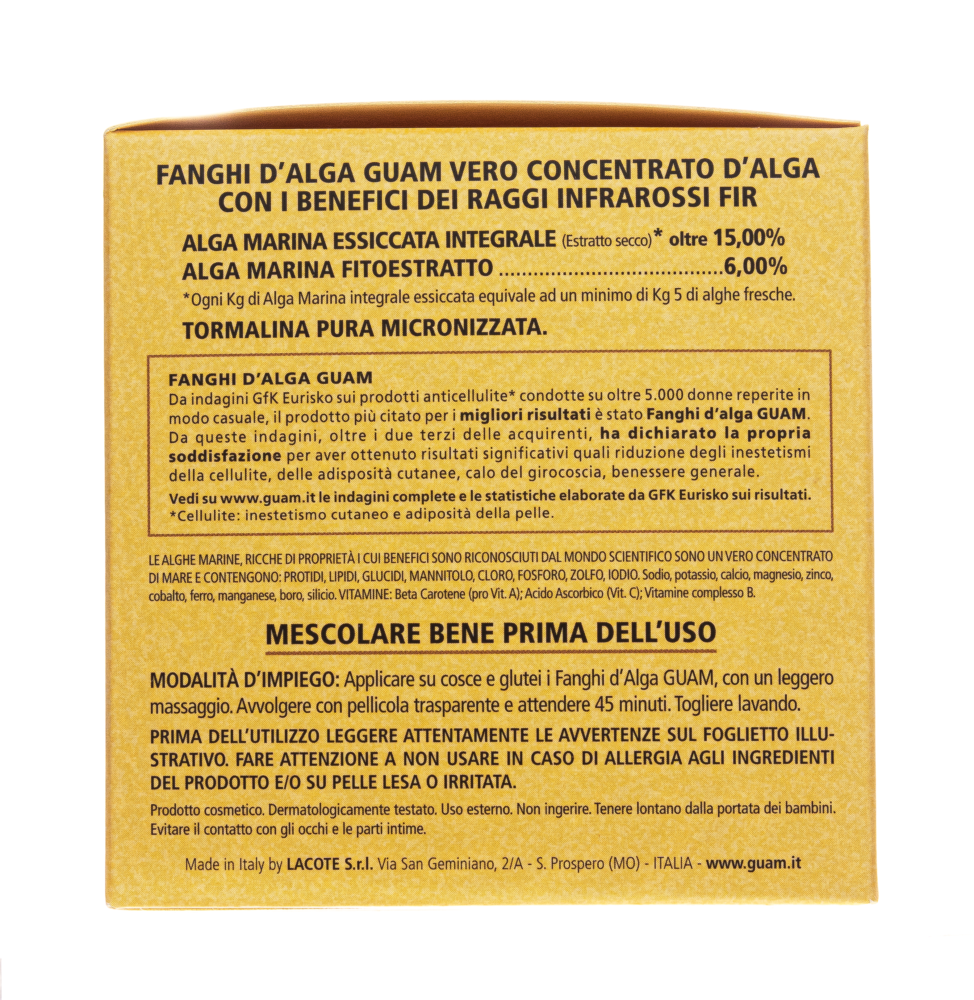 Гуам Маска антицеллюлитная разогревающая с микрокристаллами Турмалина, FIR 1000 г (Guam, Tourmaline) фото 5