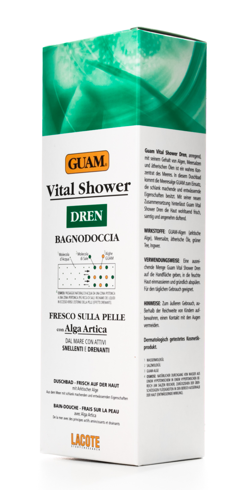 Гуам Гель для душа освежающий с дренажным эффектом Dren, 250 мл (Guam, Dren) фото 2