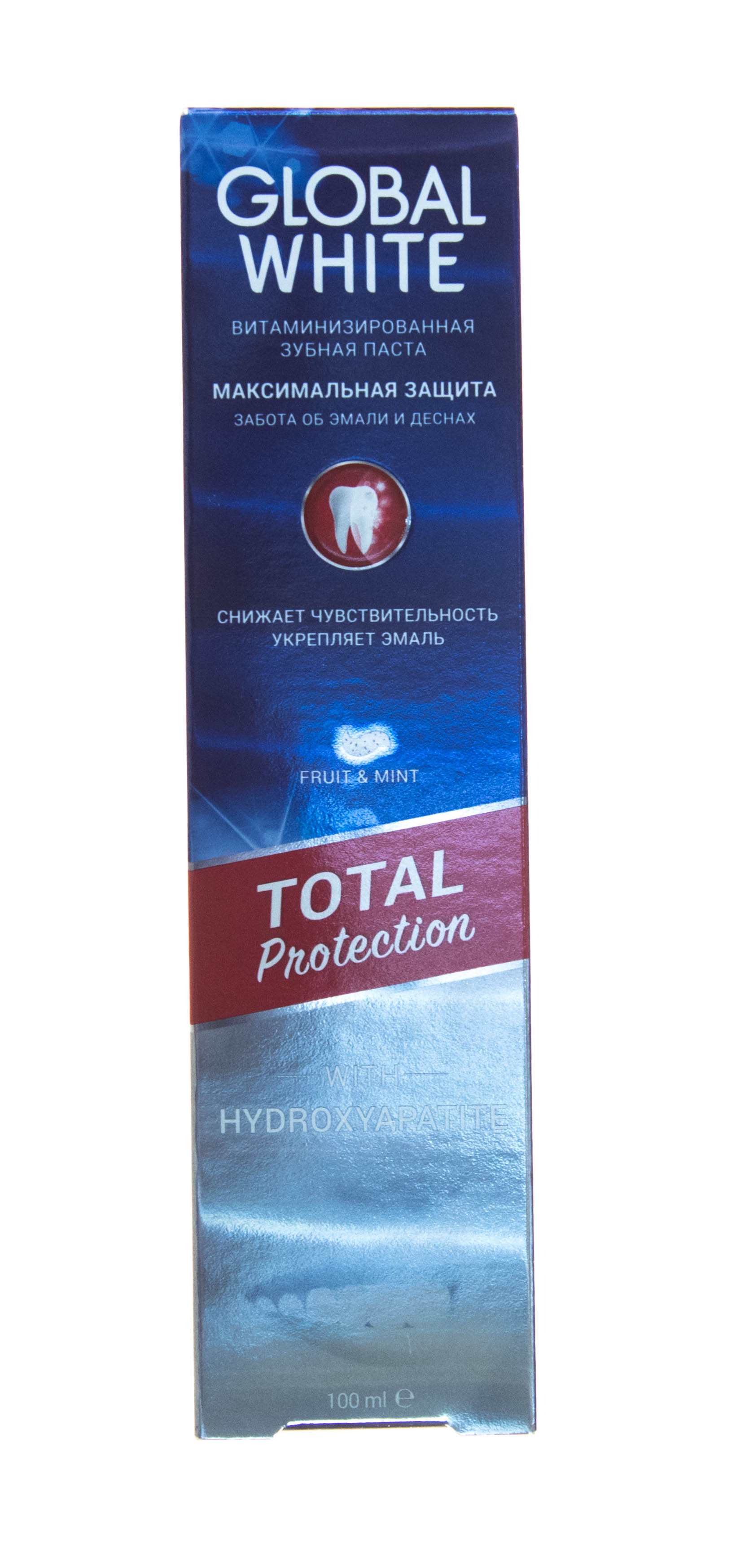 Глобал Уайт Ежедневная витаминизированная зубная паста, укрепляющая эмаль 100 мл (Global White, Подготовка эмали) фото 3