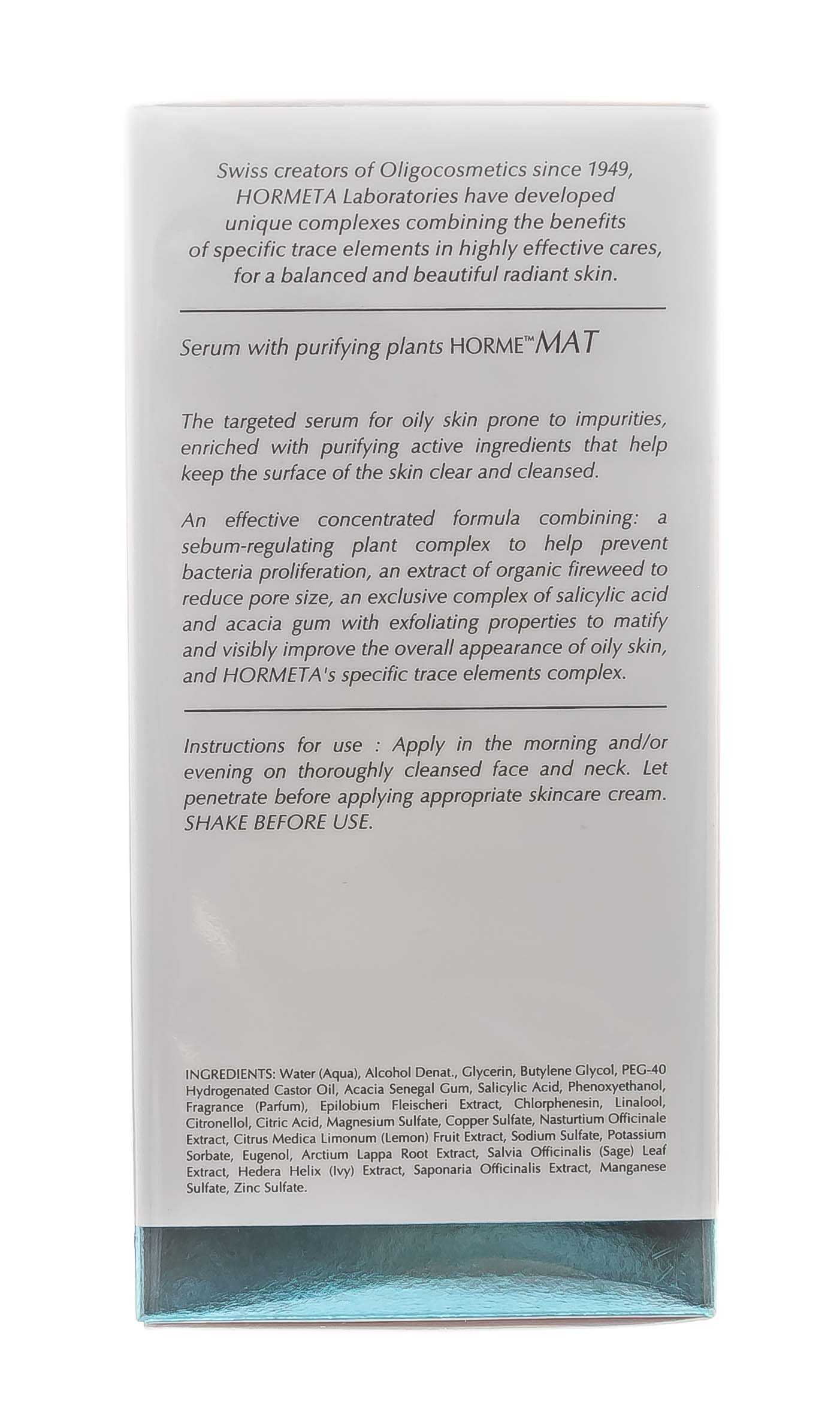 Ормета Оздоравливающая очищающая сыворотка с растительными компонентами 30 мл (Hormeta, ОрмеМАТИРОВАНИЕ) фото 3