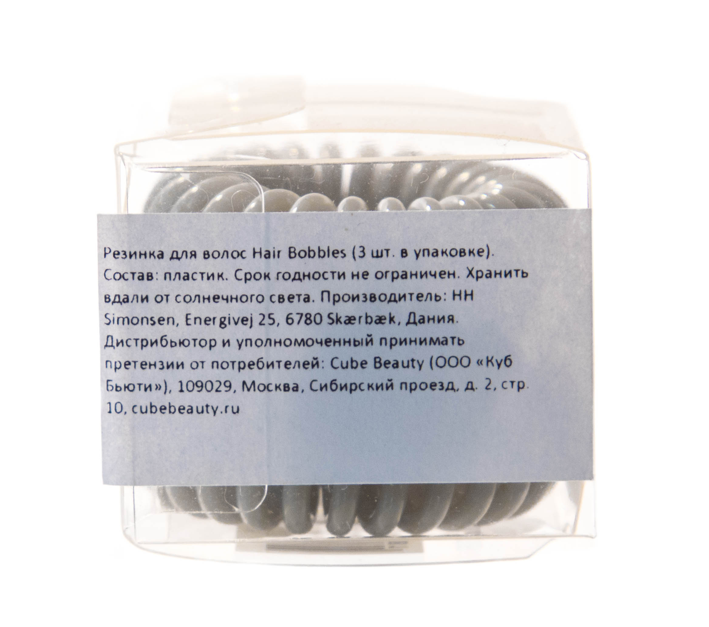 Хэйр Баблс Резинка для волос Hair Bobbles Серая, 3 шт. (Hair Bobbles, Hair Bobbles) фото 1