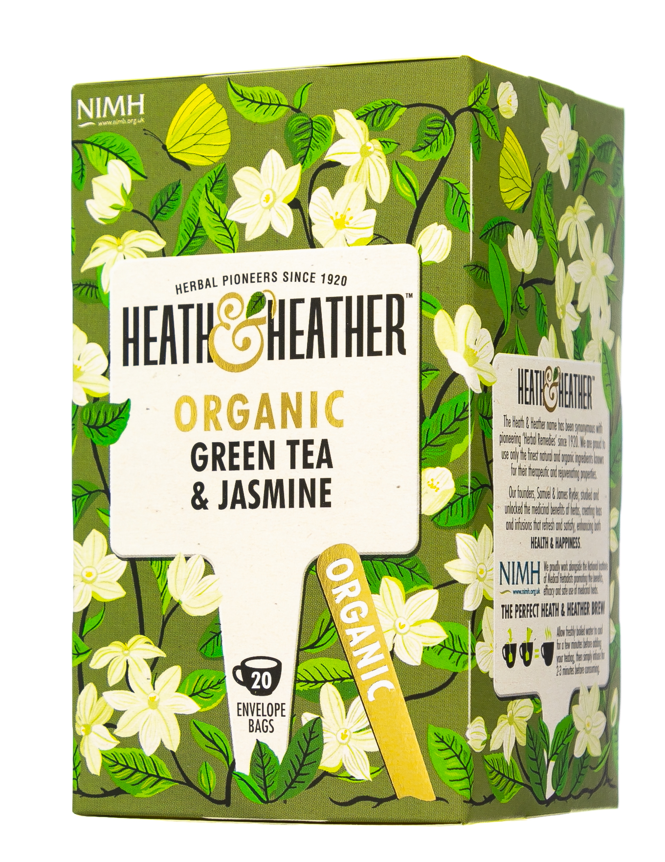 Хиз энд Хизер Зеленый с жасмином Органик (20 пак. в инд.упак.) (Heath & Heather, Green Tea) Хиз энд Хизер Зеленый с жасмином Органик (20 пак. в инд.упак.) (Heath & Heather, Green Tea) фото 5