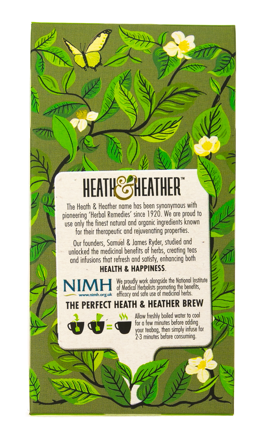 Хиз энд Хизер Чай Зеленый Органик (20 пак. в инд.упак.) (Heath & Heather, Green Tea) фото 3