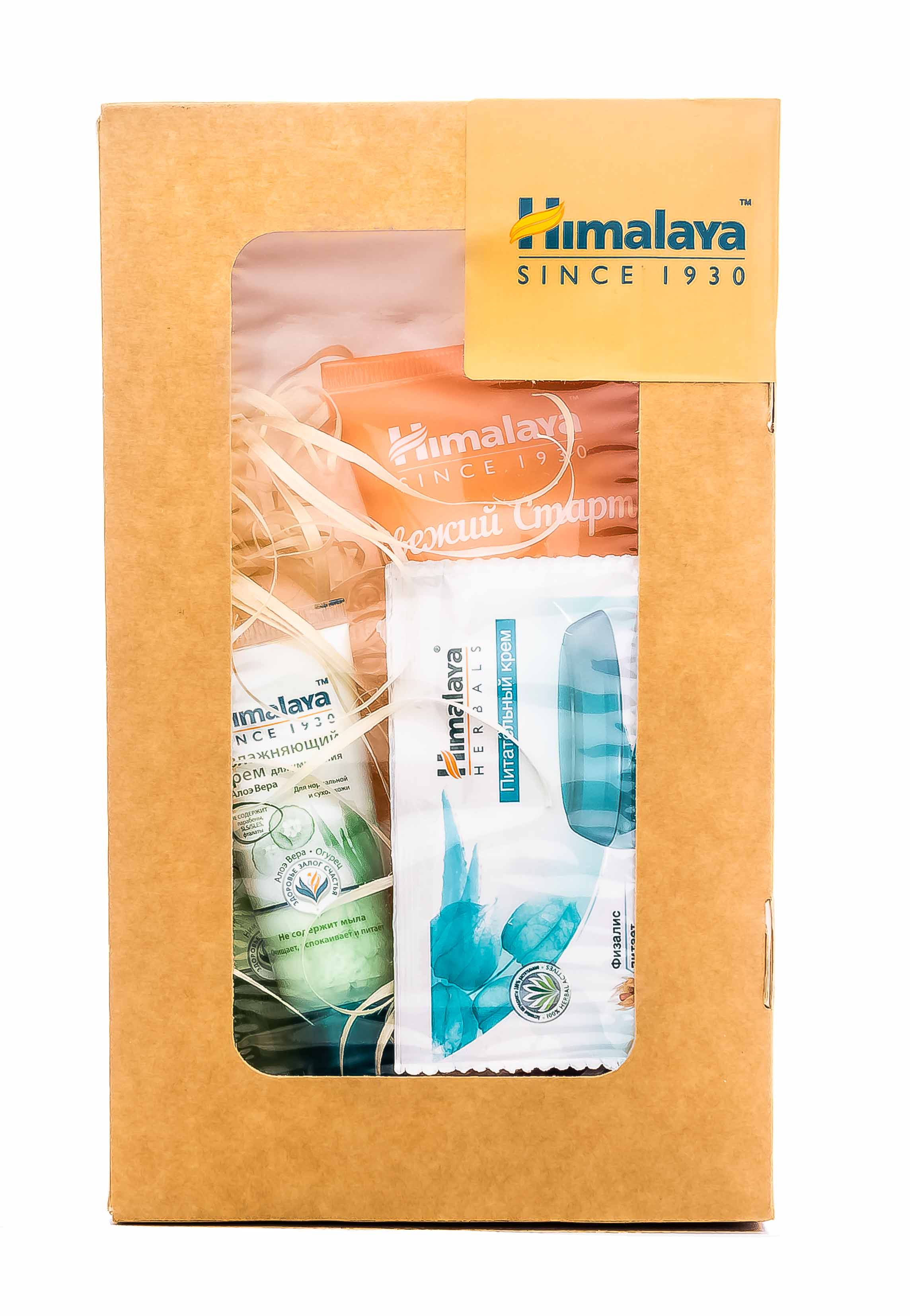 Хималайя Хербалз Набор № 2: Гель для умывания Свежий старт персик 100 мл + Очищающий гель ним 15мл + Крем увлажняющий для умывания 15 мл + Крем питательный 5 мл (Himalaya Herbals, Уход за лицом) фото 1