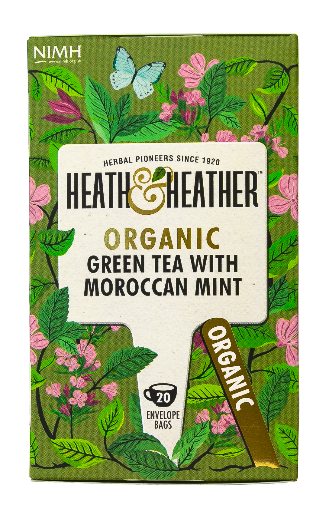 Хиз энд Хизер Чай Зеленый с марокканской мятой Органик 20 пак. (Heath & Heather, Green Tea) фото 1