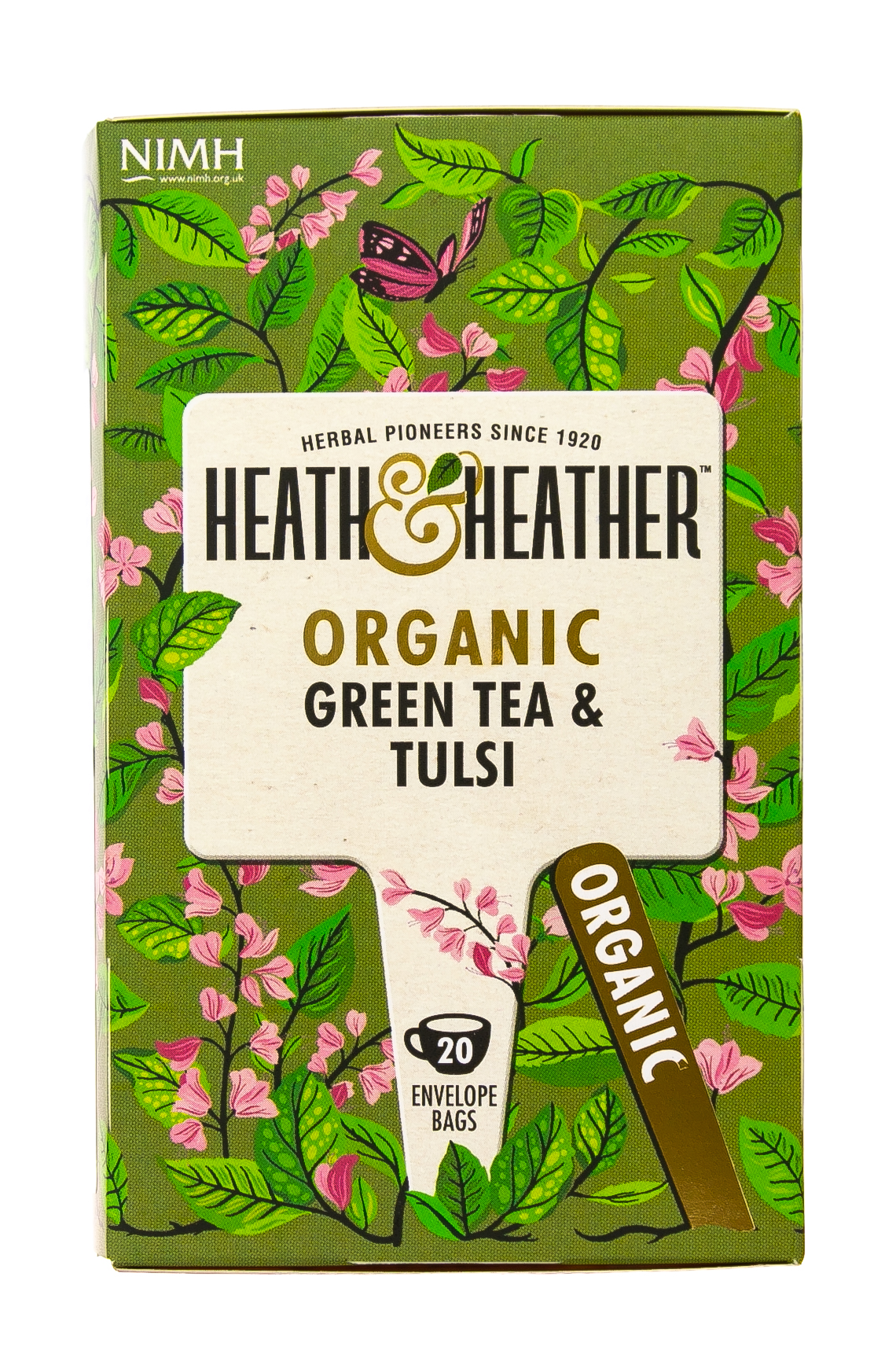 Хиз энд Хизер Чай Зеленый с базиликом Органик 20 пак. (Heath & Heather, Green Tea) фото 1
