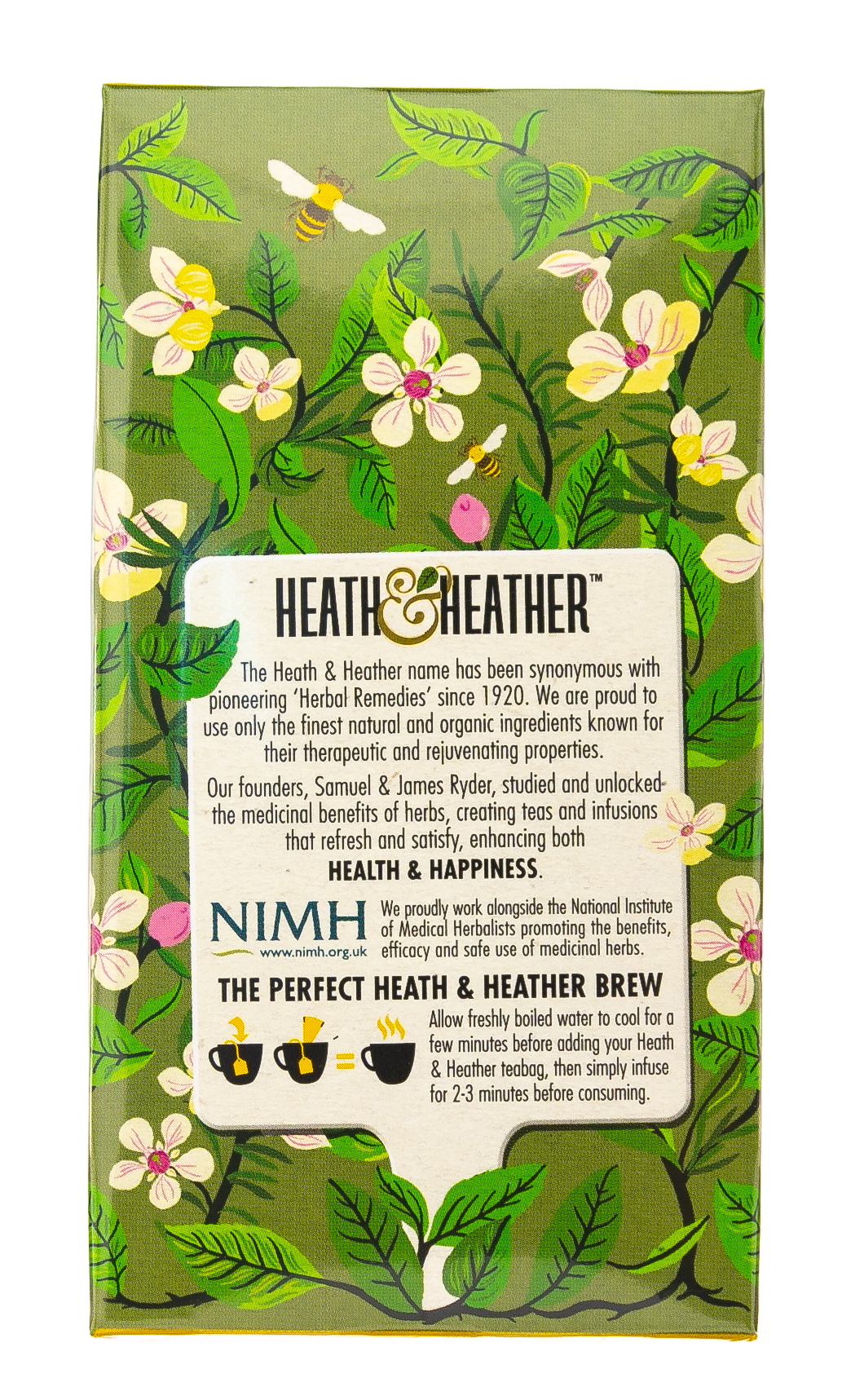 Хиз энд Хизер Чай Зеленый с медом манука Органик 20 пак. (Heath & Heather, Green Tea) фото 4