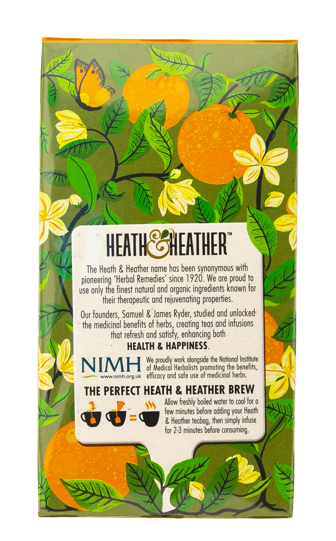 Хиз энд Хизер Чай Зеленый со вкусом апельсина Органик 20 пак. (Heath & Heather, Green Tea) фото 4