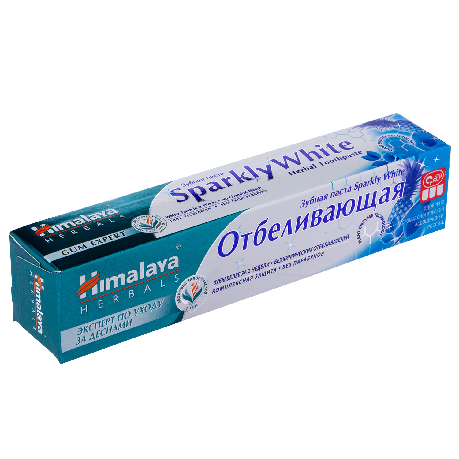 Хималайя Хербалз Зубная паста Sparkly white, 75 мл (Himalaya Herbals, Уход за зубами) фото 1