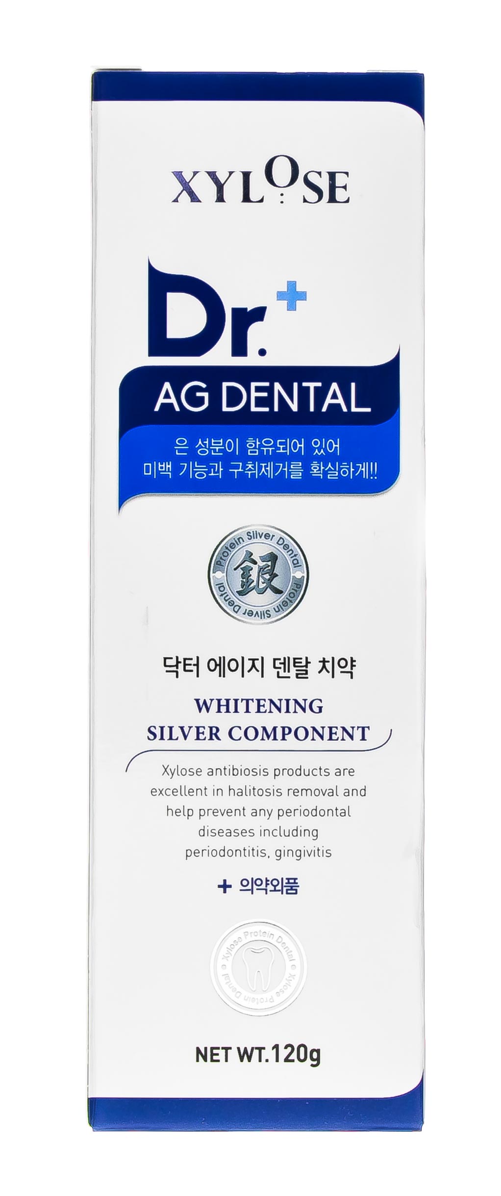 Ханил Зубная паста отбеливающая с серебряным компонентом 'XYLOSE Dr.+ AG DENTAL Whitenin Silver Componrnt' 120 гр (Hanil, Уход за полостью рта/) фото 4