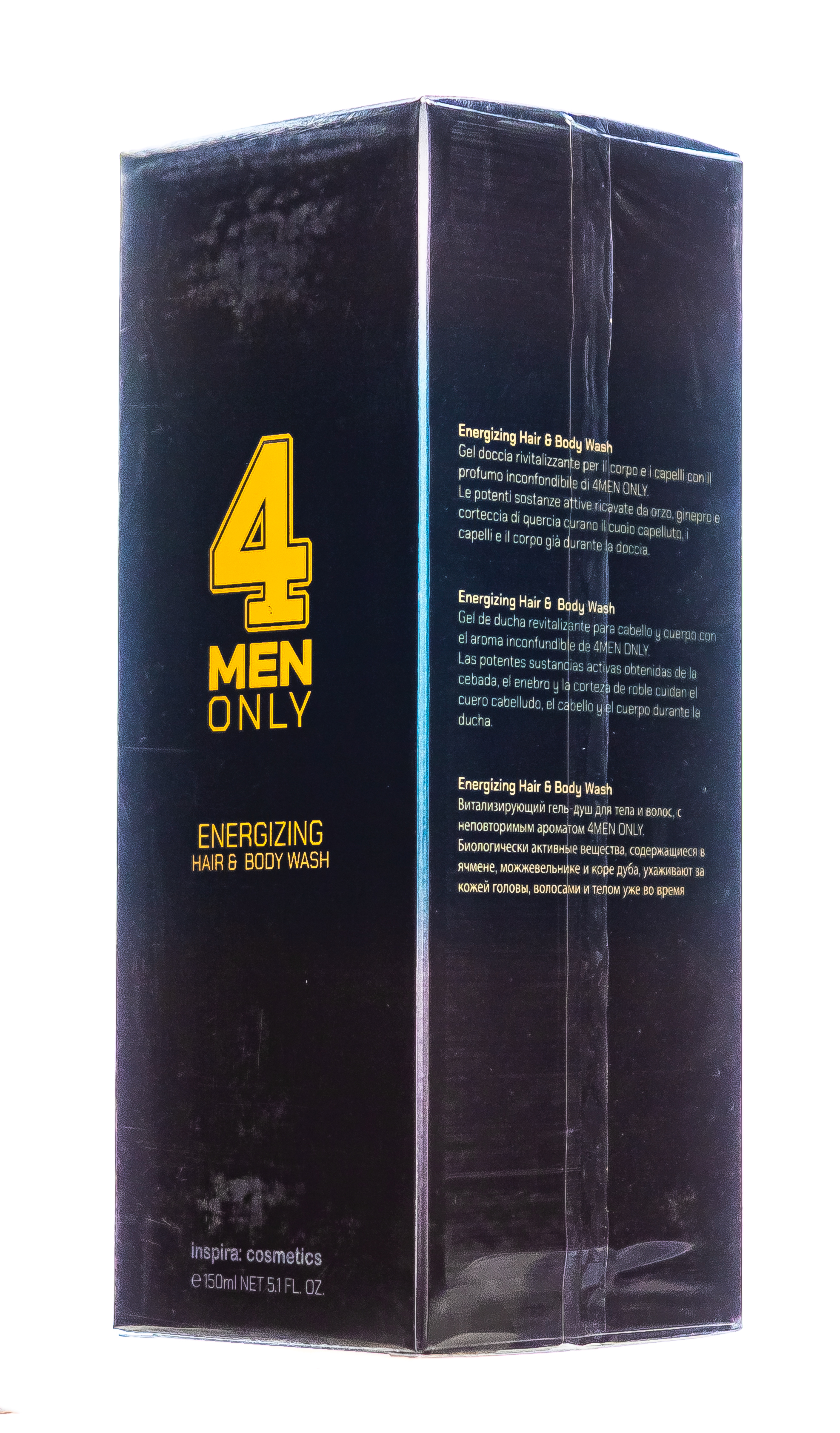 Инспира Косметикс Тонизирующий очищающий  гель для волос и тела, 150 мл (Inspira Cosmetics, 4 Men Only) фото 2